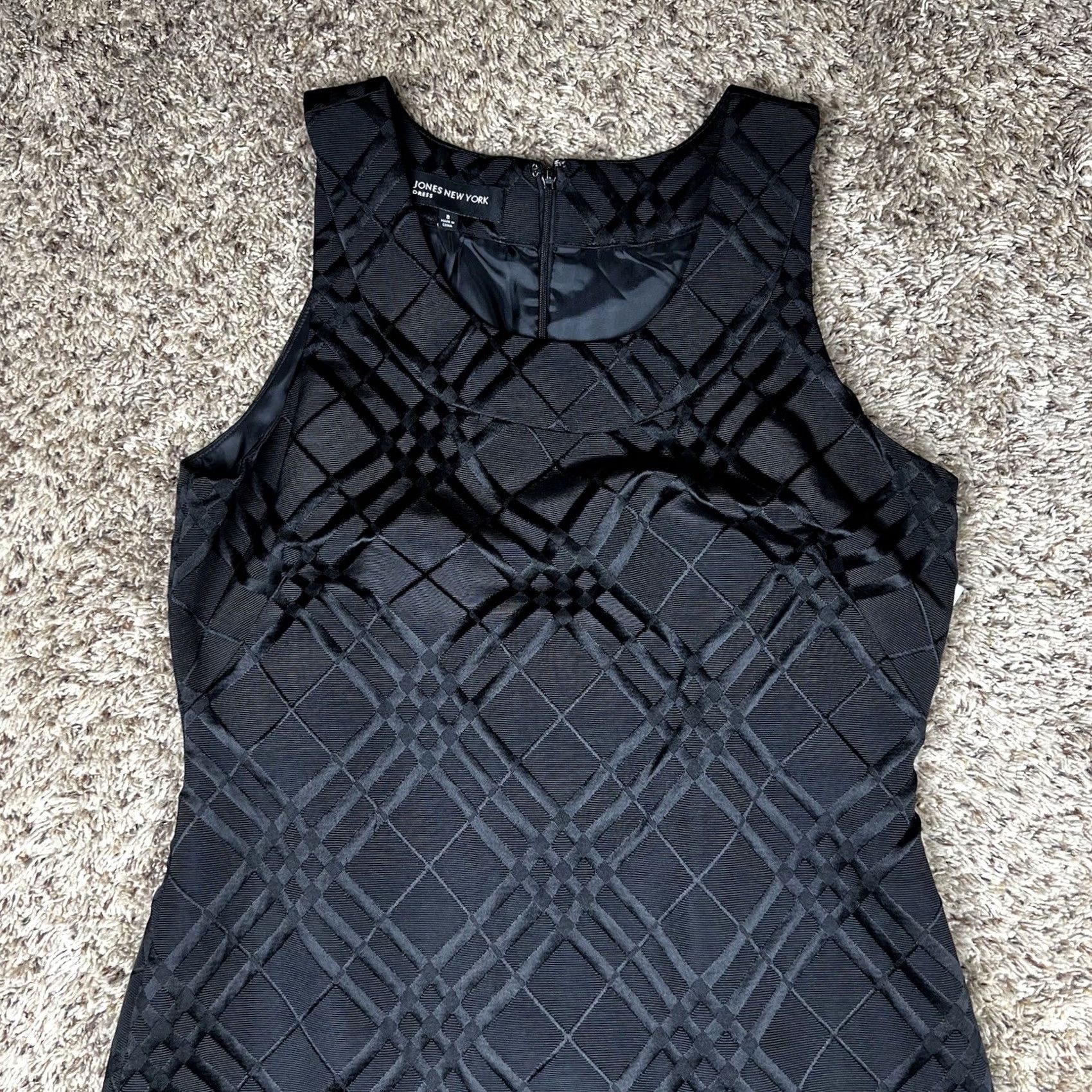 Jones New York VINTAGE: No Jones New York Dress Womens 8 Black Sleeveless Pencil Style Business Lined Size M / US 6-8 / IT 42-44 - 5 Thumbnail