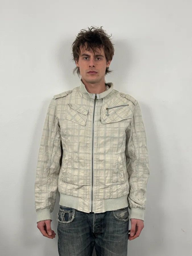 Diesel Diesel White Plaid Zip Jacket Size US M / EU 48-50 / 2 - 2 Thumbnail