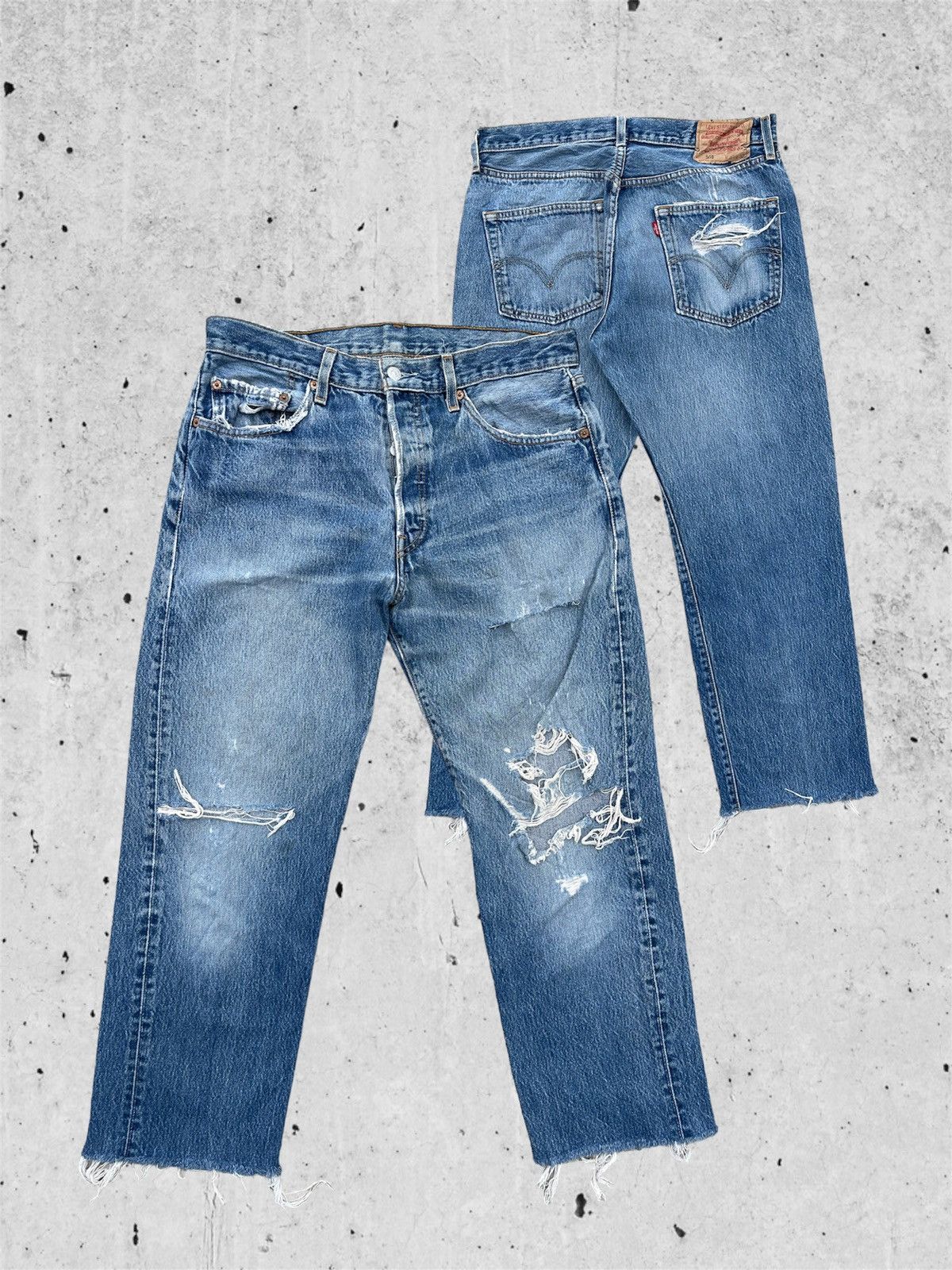 Levi's 🔥 Levi's 501 Distressed Denim Vintage W33🔥 Size US 33 - 1 Thumbnail