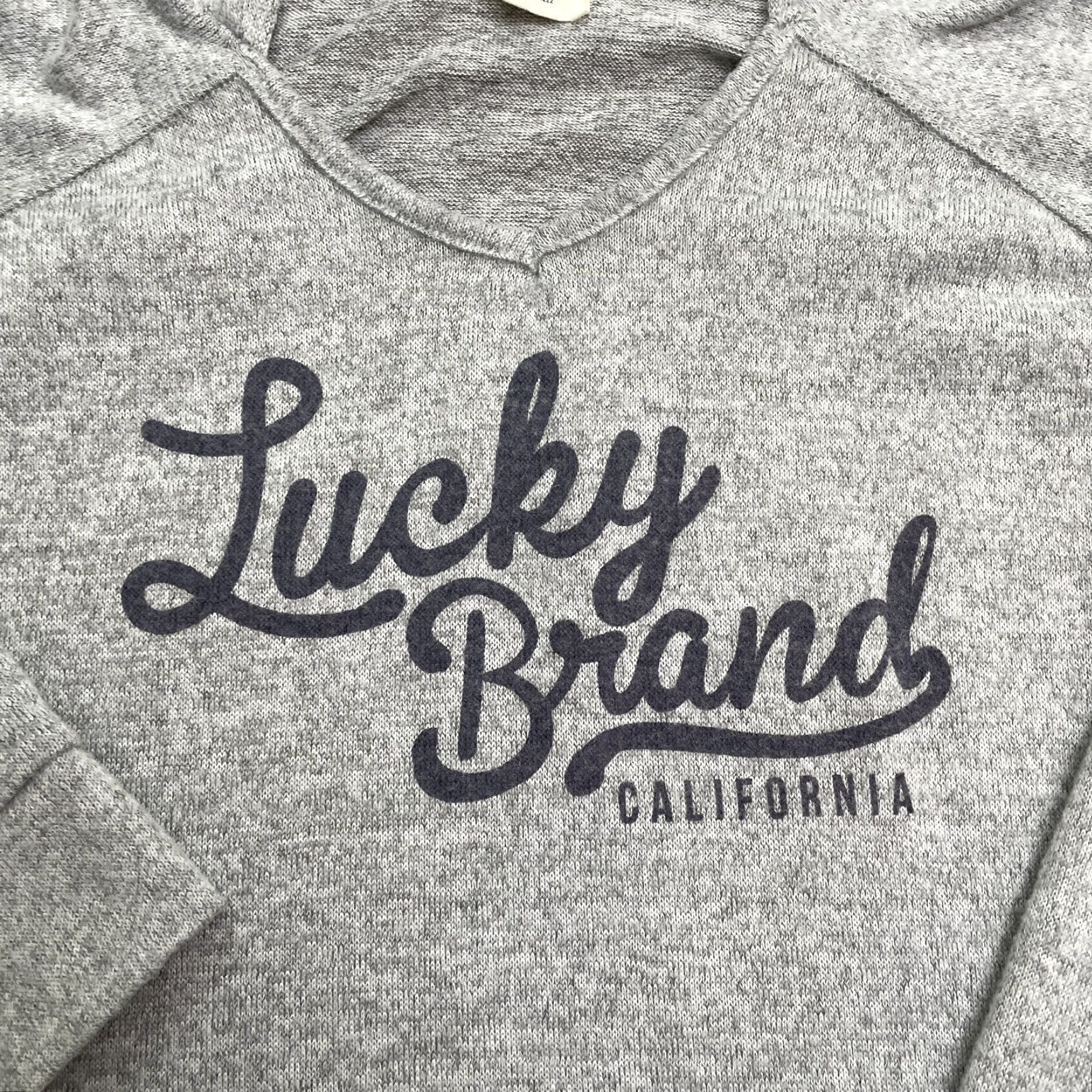 Lucky Brand Lucky Brand Hoodie Pullover Womens Medium Gray Logo Casual Outdoor Sweatshirt Shirt Size M / US 6-8 / IT 42-44 - 4 Thumbnail