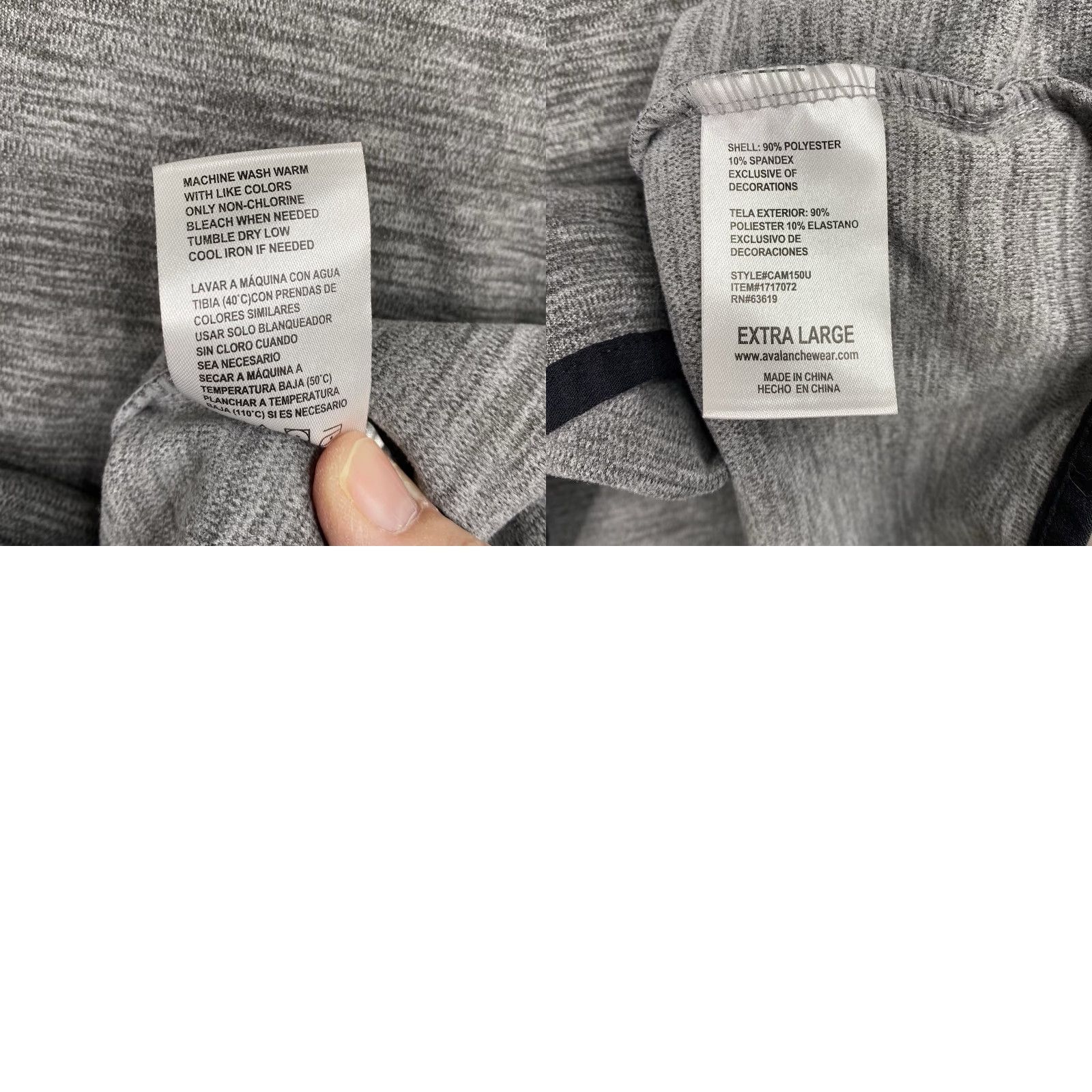 Avalanche Avalanche Mens Top 1/4 Zip Pullover Mock Neck Gray Heather XL Outdoor Active Sweatshirt College Run Hiking Winter Fall Spring Sport Size US XL / EU 56 / 4 - 8 Thumbnail