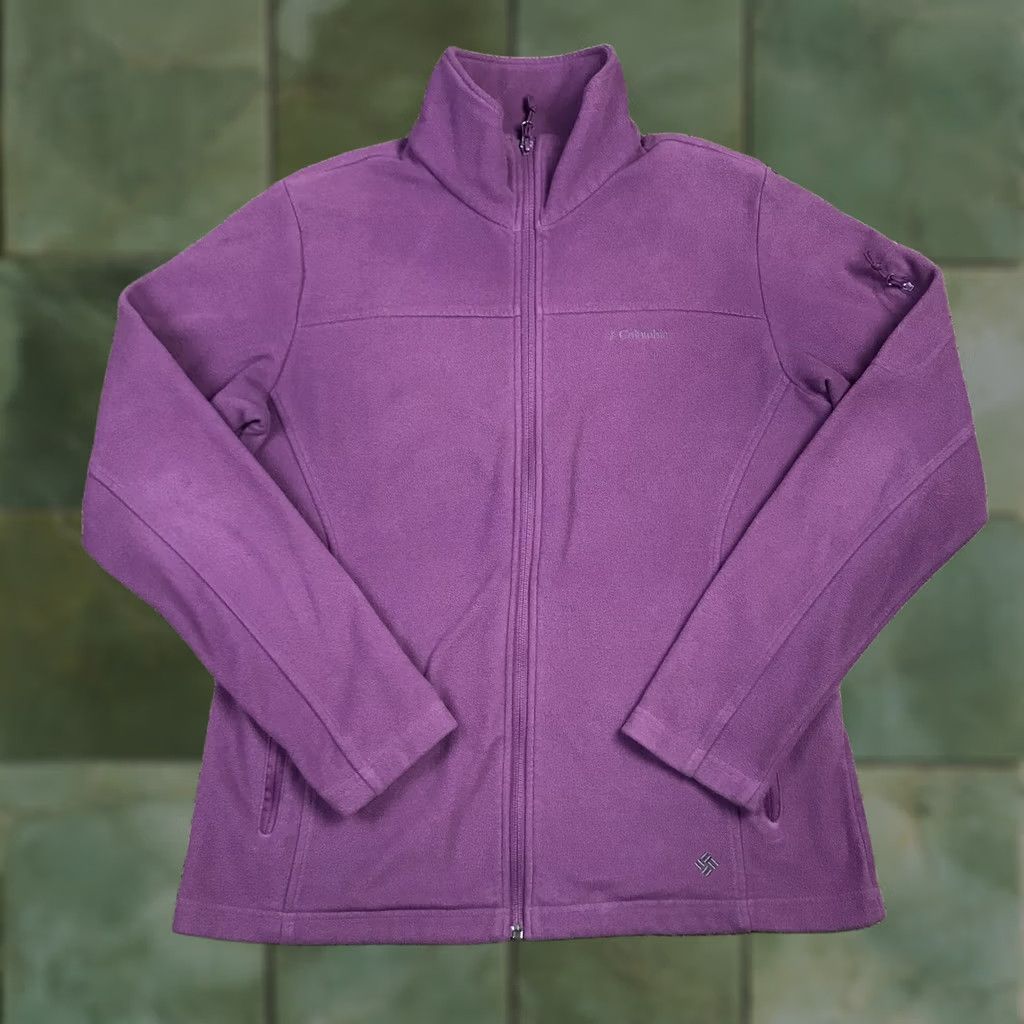 Vintage Columbia Sportswear Womens Purple Fleece Jacket Large Full Zip Embroidered Logo Size L / US 10 / IT 46 - 1 Thumbnail