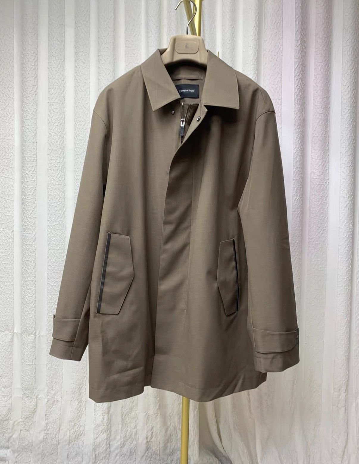 Ermenegildo Zegna Ermenegildo Zegna Coffee Taped Lapel Trench Coat Size US M / EU 48-50 / 2 - 1 Thumbnail