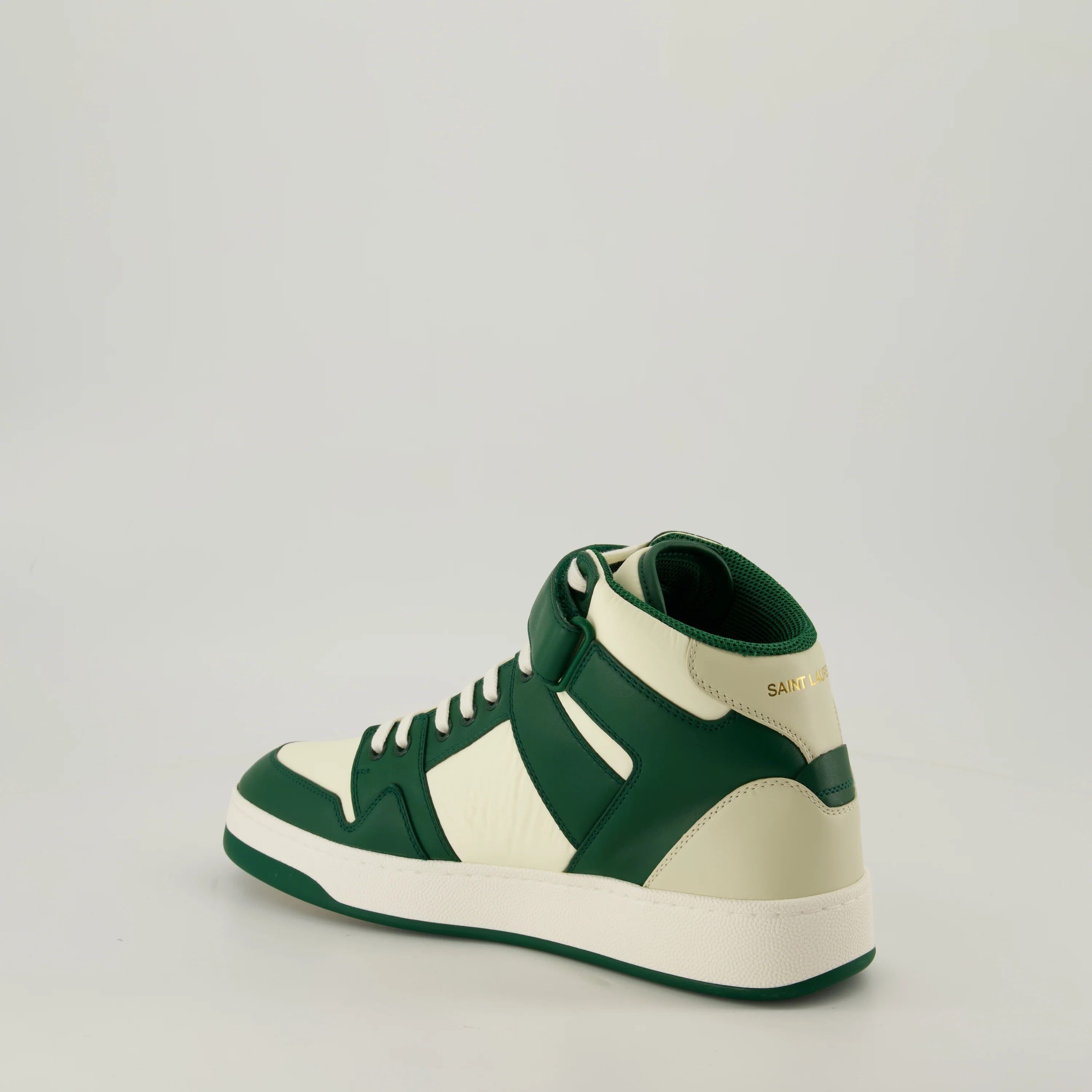 Saint Laurent Paris o1bcso1str1225 Lax 00 Sne Gr Ge Sneakers in Green/White Size US 8 / EU 41 - 3 Thumbnail
