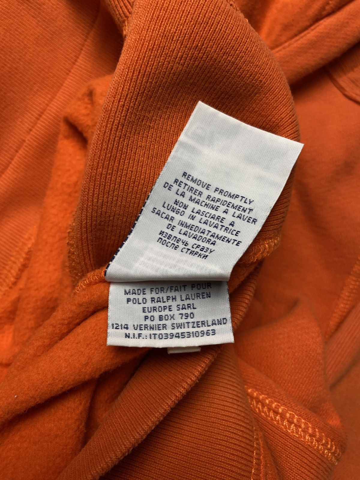 Polo Ralph Lauren Polo Ralph Lauren orange vintage hoodie big logo sweatshirt Size US M / EU 48-50 / 2 - 12 Thumbnail