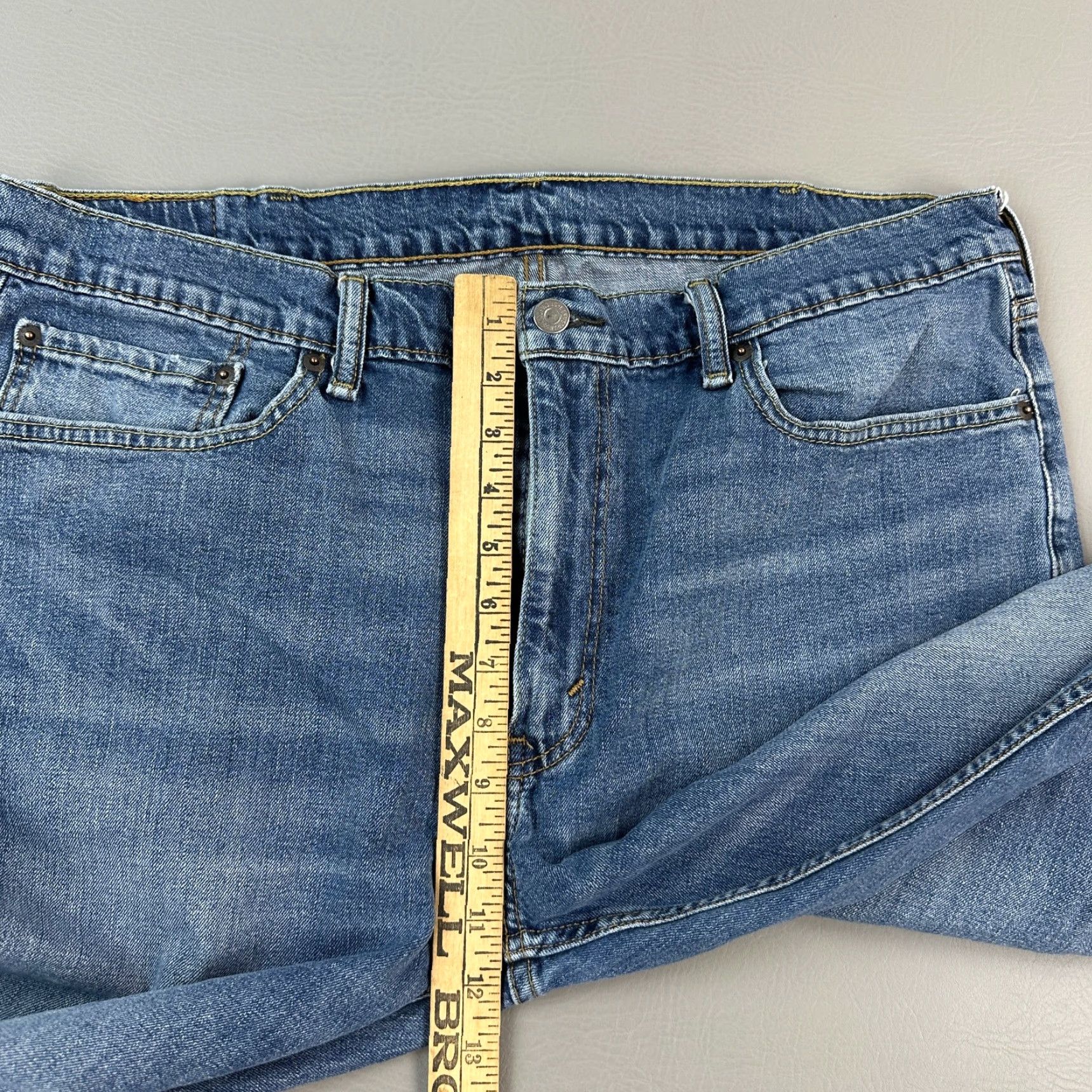 Levi's Levi's 514 Jeans Mens 38x31 Blue Denim Straight Stretch Zip Fly Casual Jeans Regular Mens Size US 38 / EU 54 - 5 Thumbnail