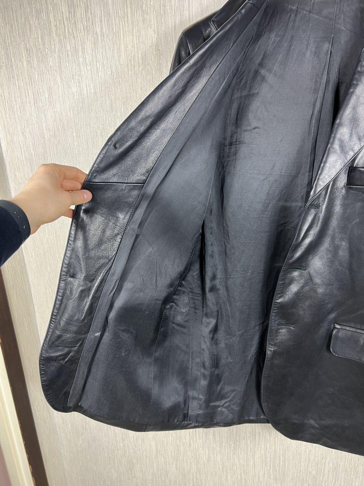 agnes b. Agnes b. genuine lamb leather avant garde blazer jacket Size US M / EU 48-50 / 2 - 18 Thumbnail