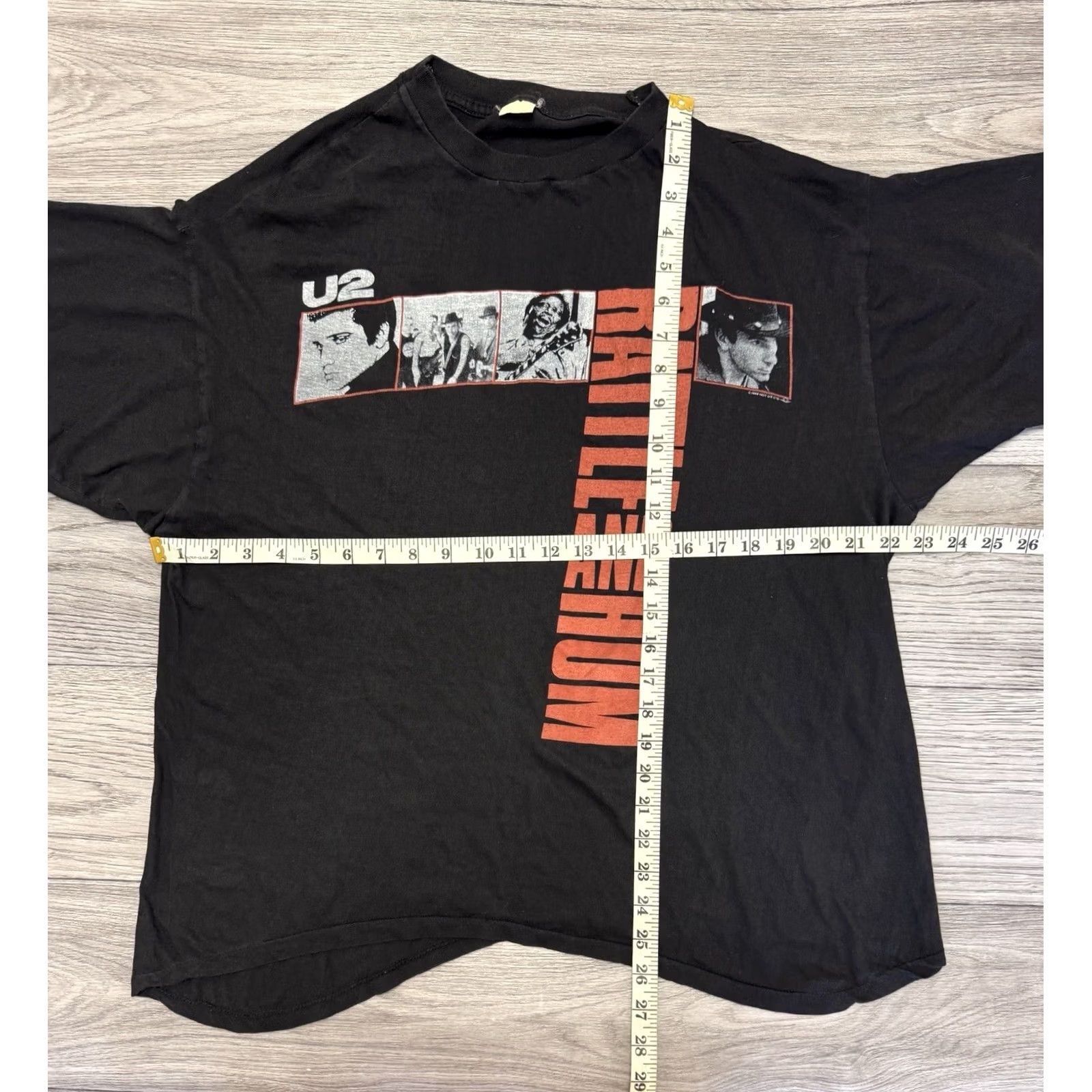 Vintage VINTAGE Rare 1988 U2 Rattle And Hum T-Shirt Rock Band Black L/XL Mens Size US L / EU 52-54 / 3 - 4 Thumbnail