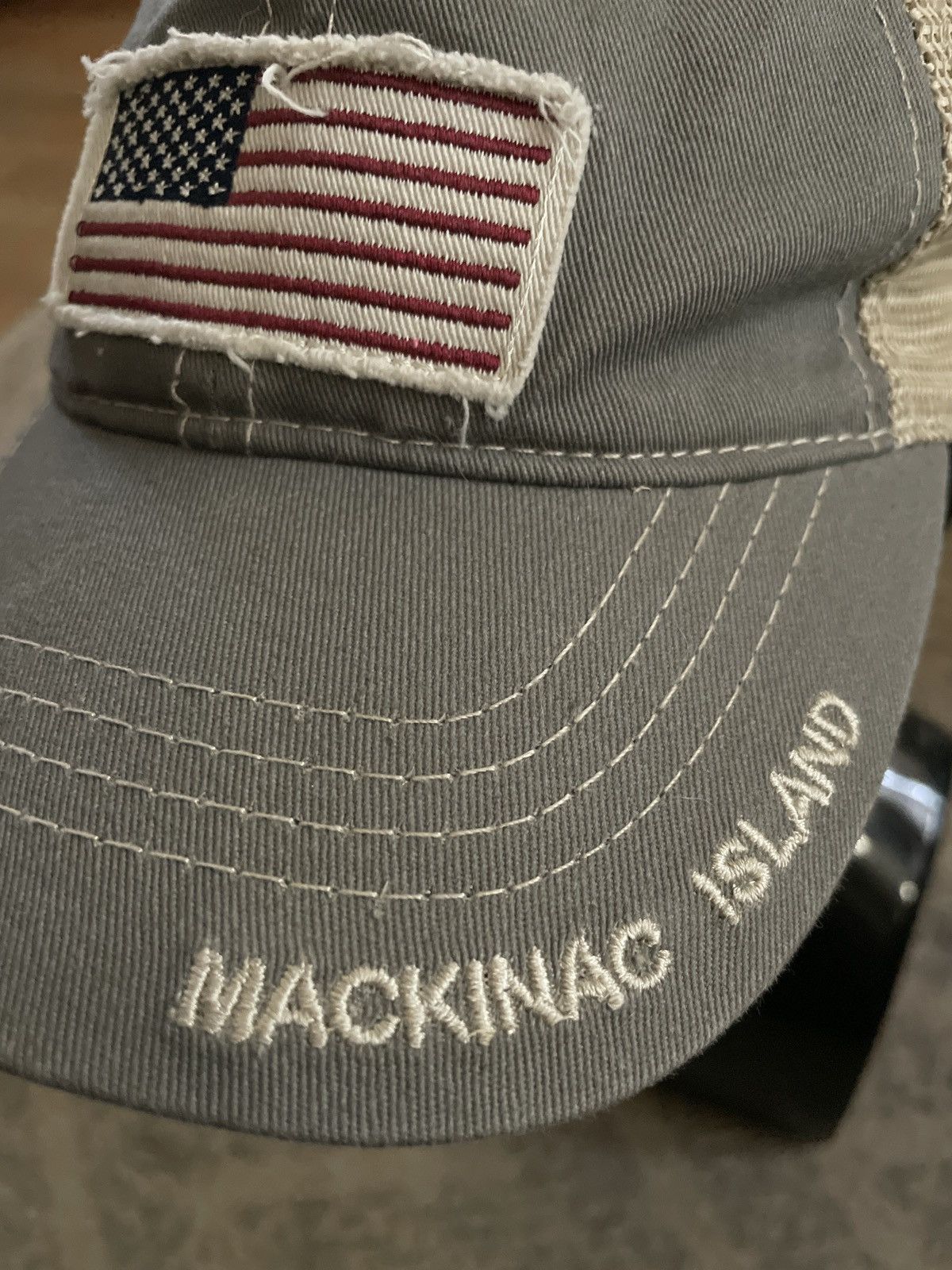Other Mackinac Island Michigan SnapBack Dad Hat Cap USA flag MI 🇺🇸🔥 Size ONE SIZE - 3 Thumbnail