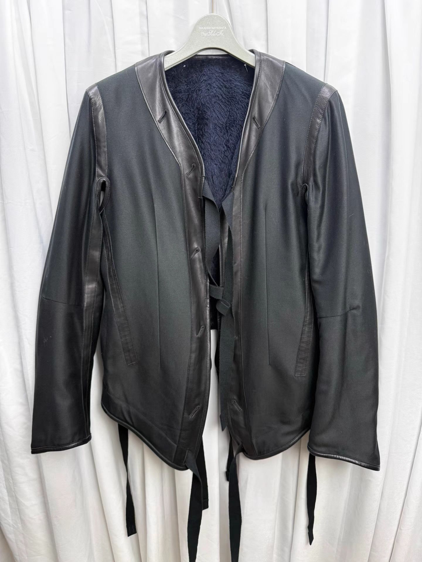 Takahiromiyashita The Soloist. The soloist Leather Panel Military Deconstructed Kimono K20 Size US S / EU 44-46 / 1 - 1 Thumbnail