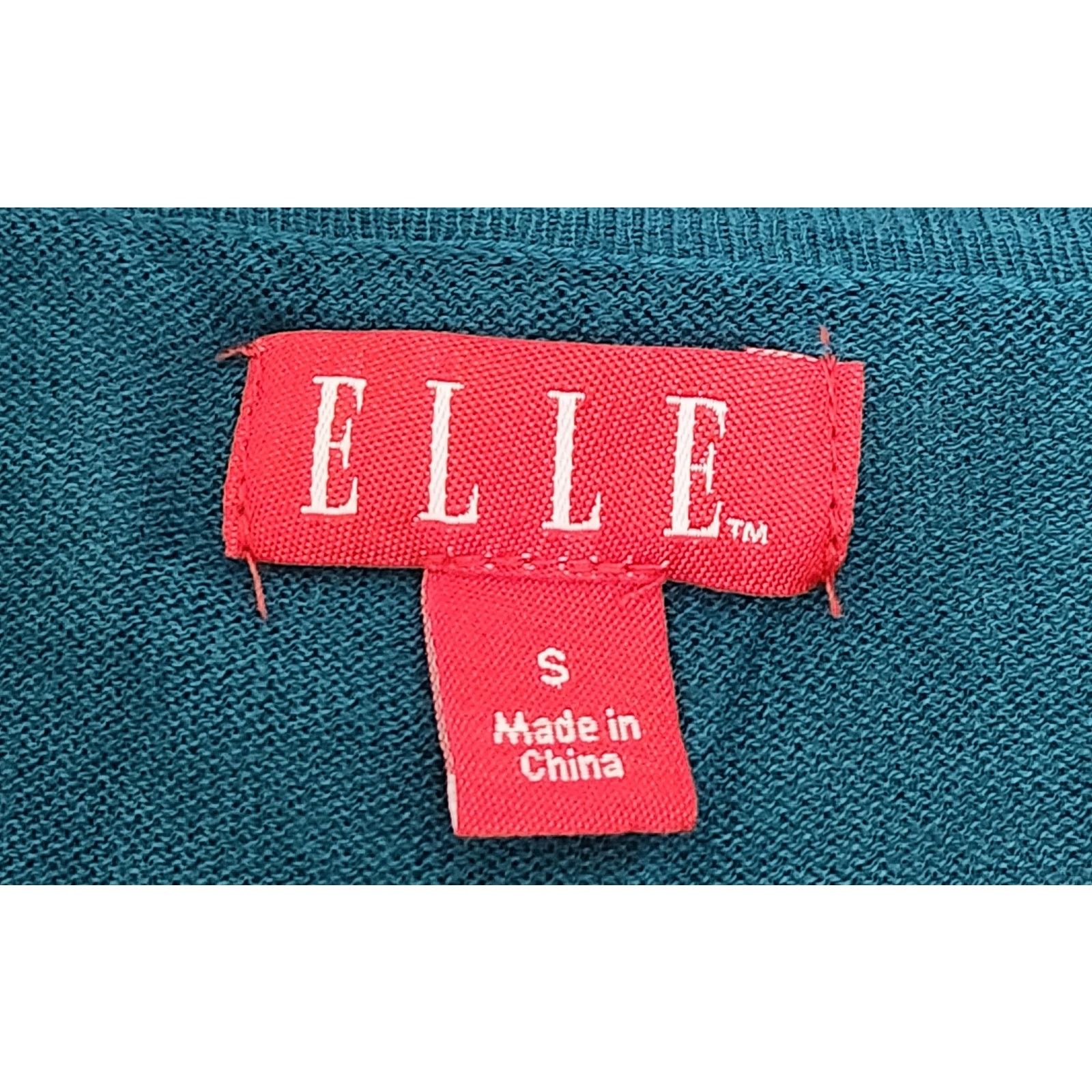 Other Elle Green Blue Material Rosettes On Bodice Cardigan Small Size S / US 4 / IT 40 - 5 Thumbnail