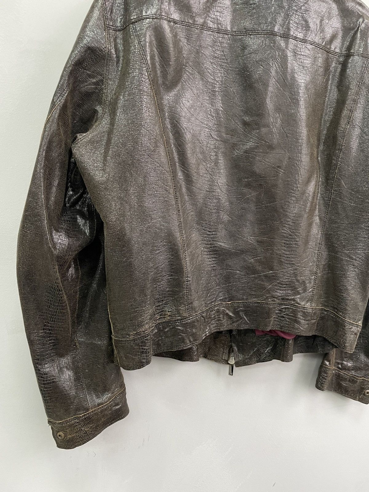 Emporio Armani VINTAGE iguana LEATHER EMPORIO armani AVANT GARDE JACKET 90s Size US L / EU 52-54 / 3 - 11 Thumbnail