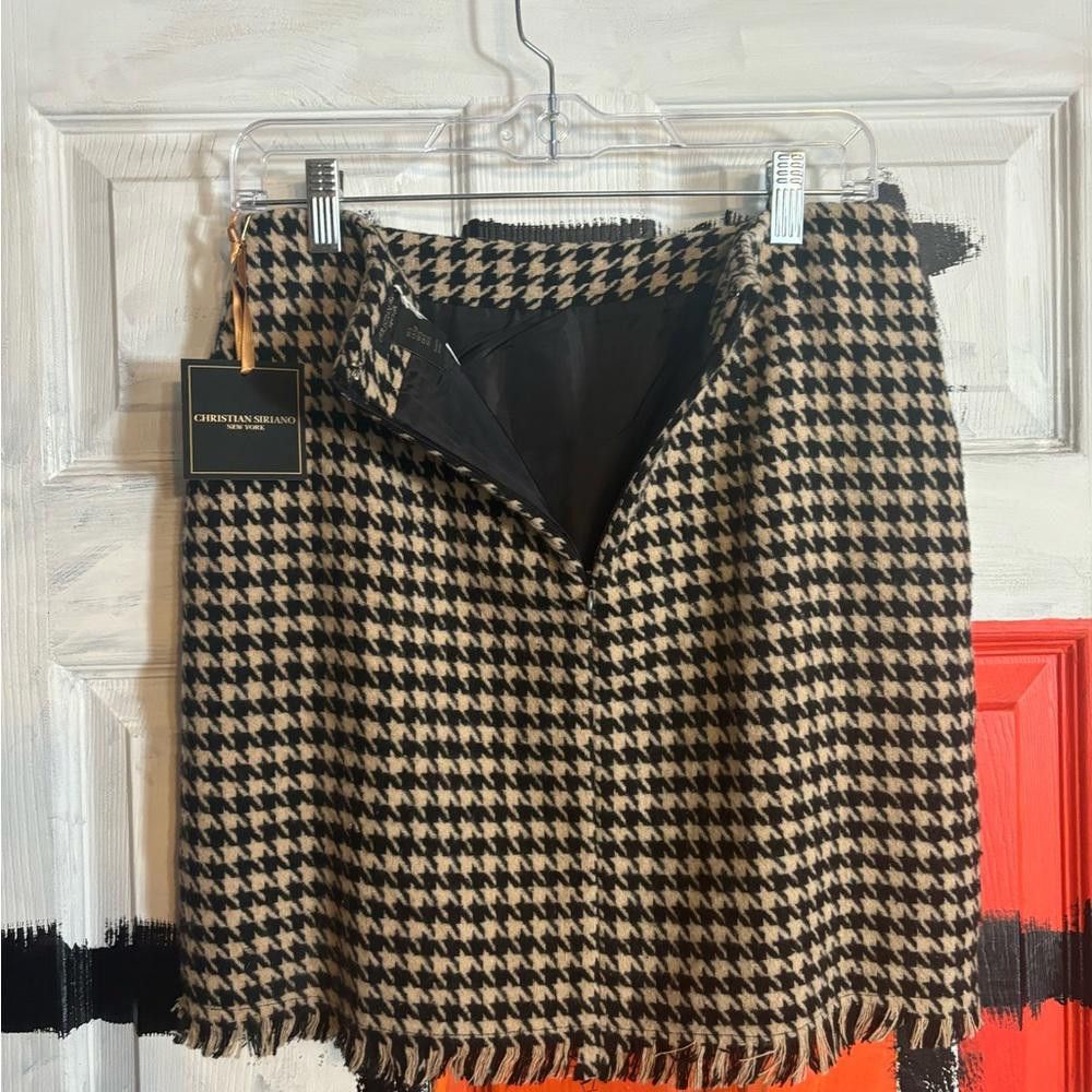 Designer Christian Soriano small houndstooth skirt Size 28" / US 6 / IT 42 - 5 Thumbnail