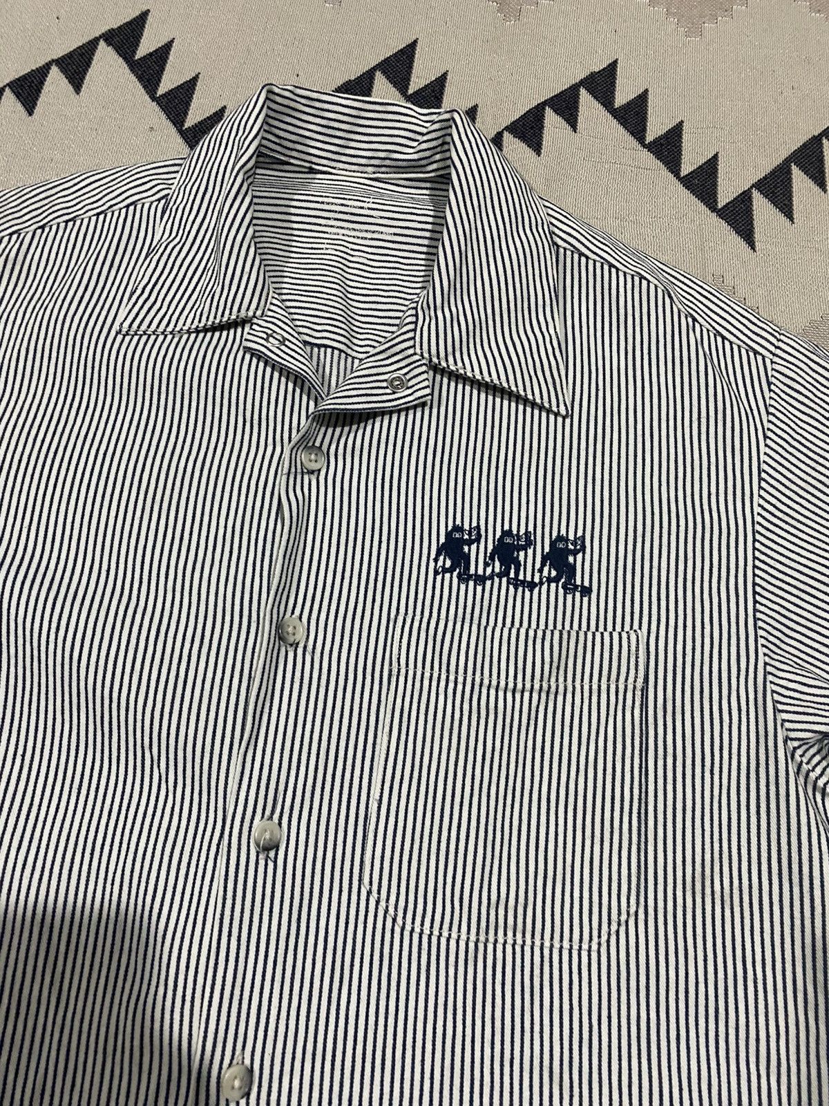 Tony Hawk 2000s GU X TONY HAWK WORKWEAR BUTTON UP SPELLOUT ON BACK Size US L / EU 52-54 / 3 - 6 Thumbnail
