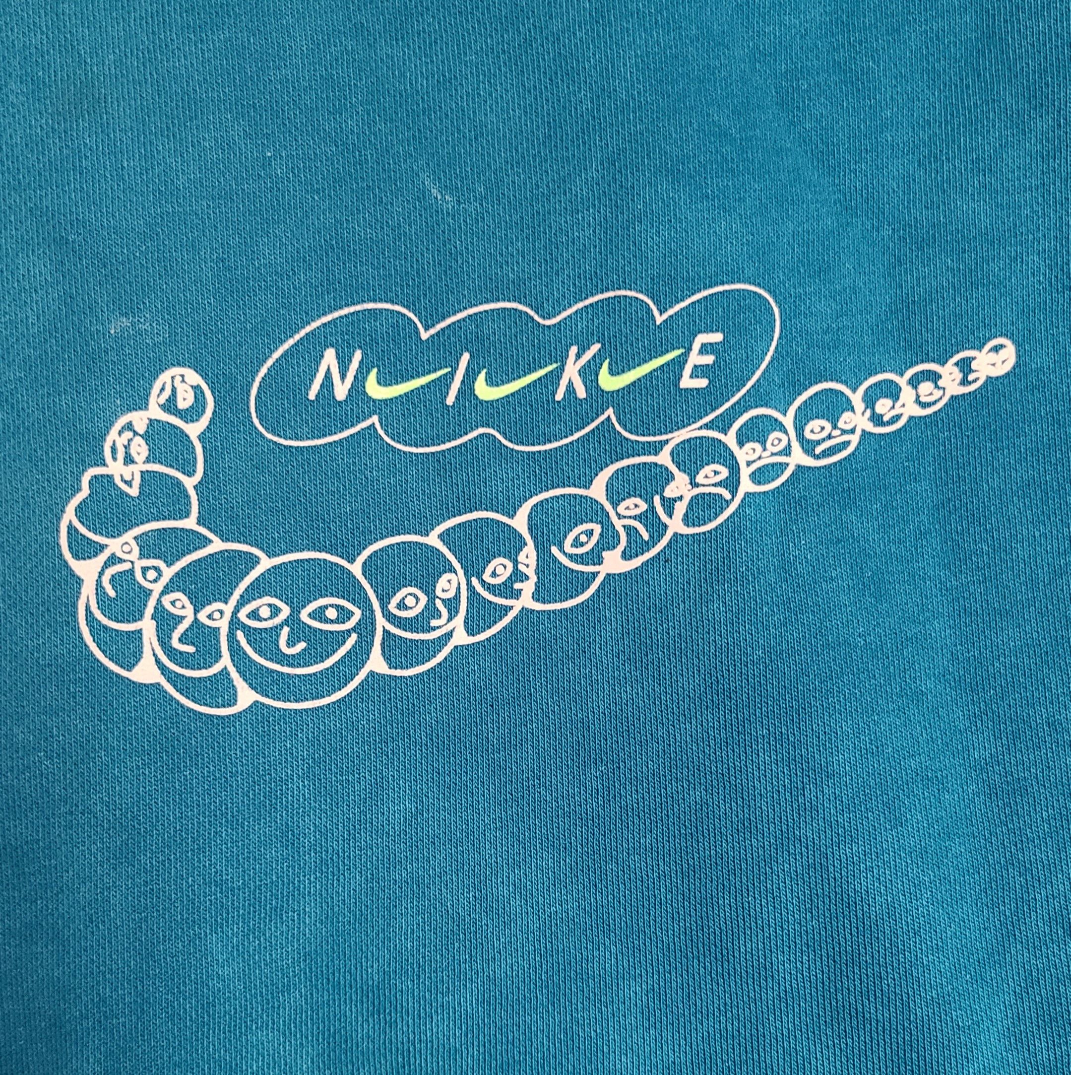 Nike Nike Blue Dyed Psychedelic Topographic Sweatpants - Size: L Size US 36 / EU 52 - 1 Thumbnail