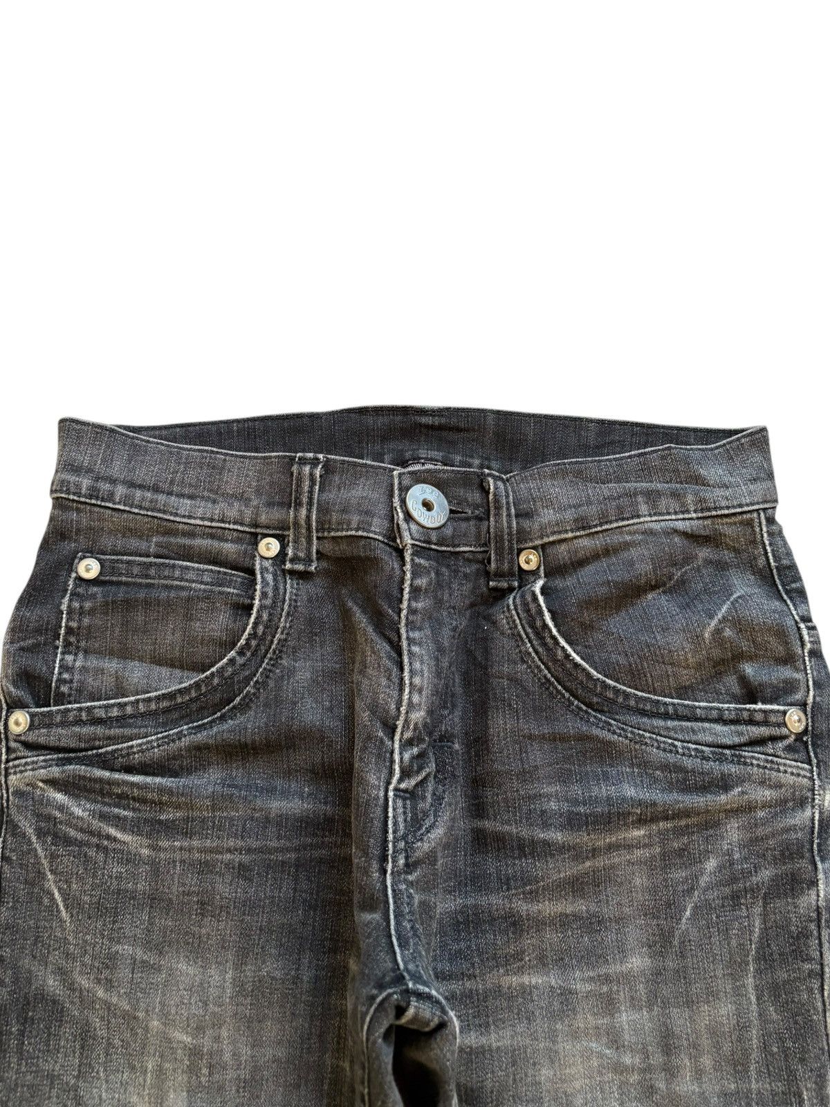 Lee Vintage Lee Mud Wash Buckle Back Distressed Rip Loose Jeans Size US 30 / EU 46 - 4 Thumbnail