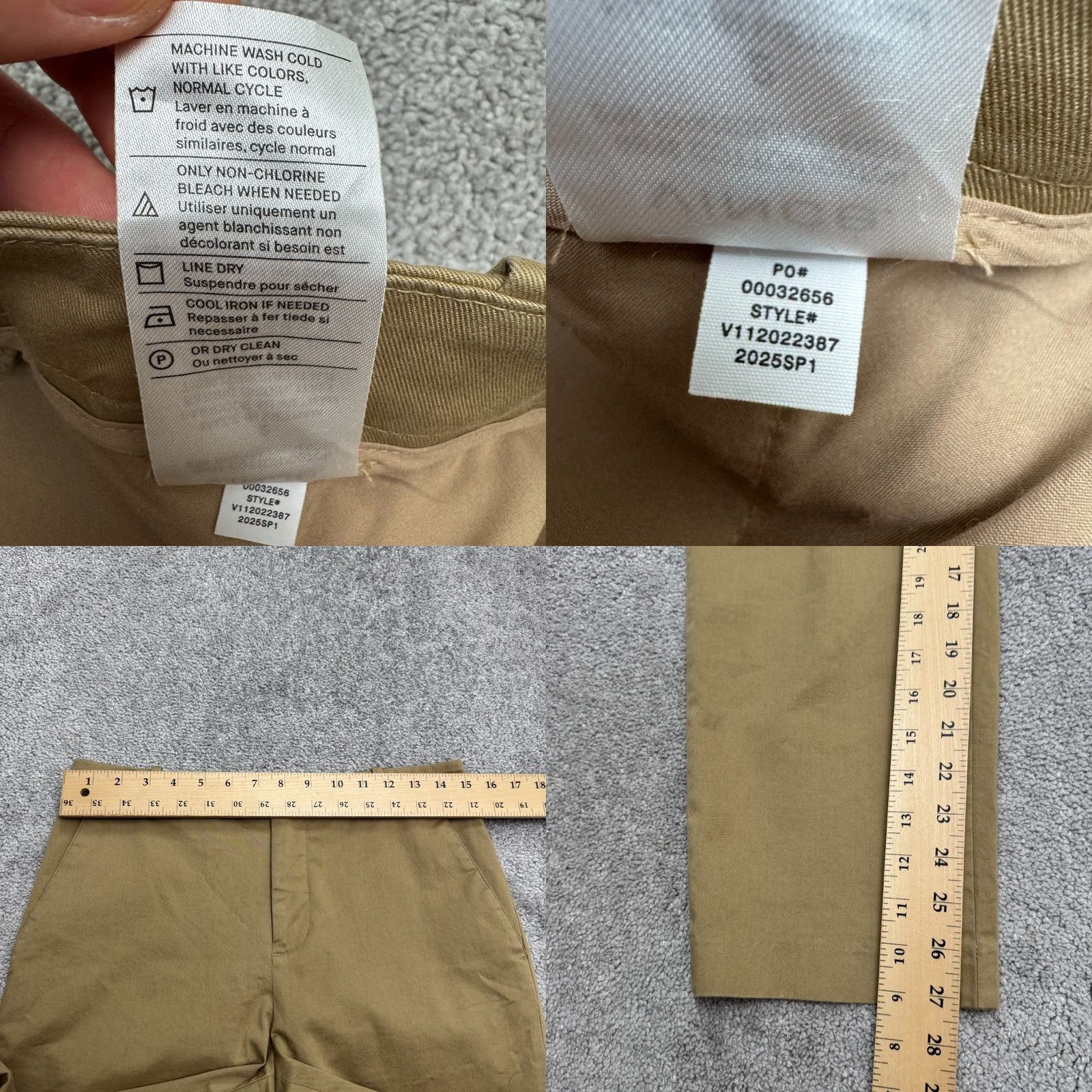 Banana Republic Banana Republic Pants Women Khaki Brown Cotton Blend Straight Leg Casual Workwear Designer Size 26" / US 2 / IT 38 - 9 Thumbnail