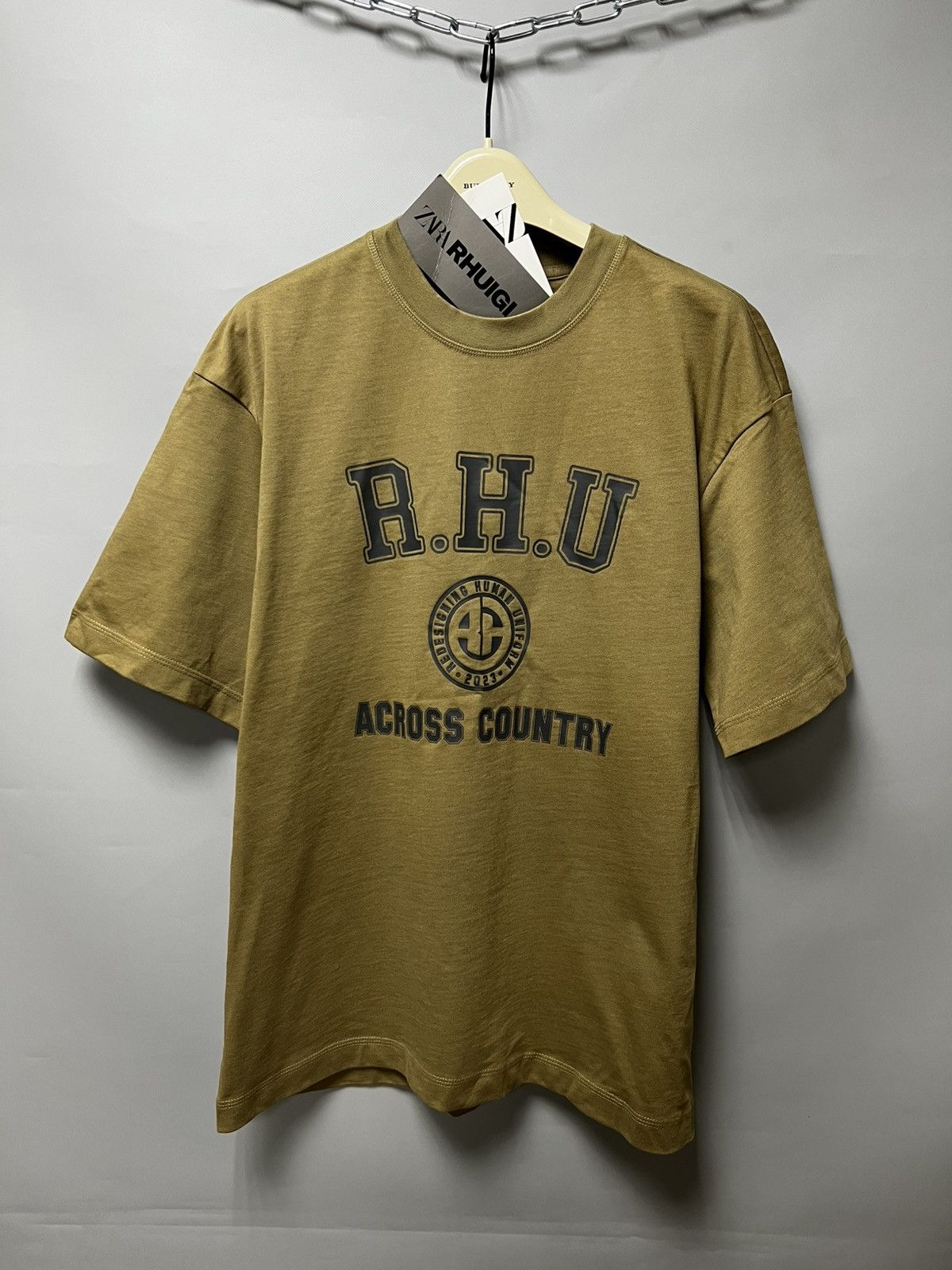 Rhude × Zara RHUDE x Zara NEW T-Shirt taupe brown shirt logo SIZE M Size US M / EU 48-50 / 2 - 1 Thumbnail