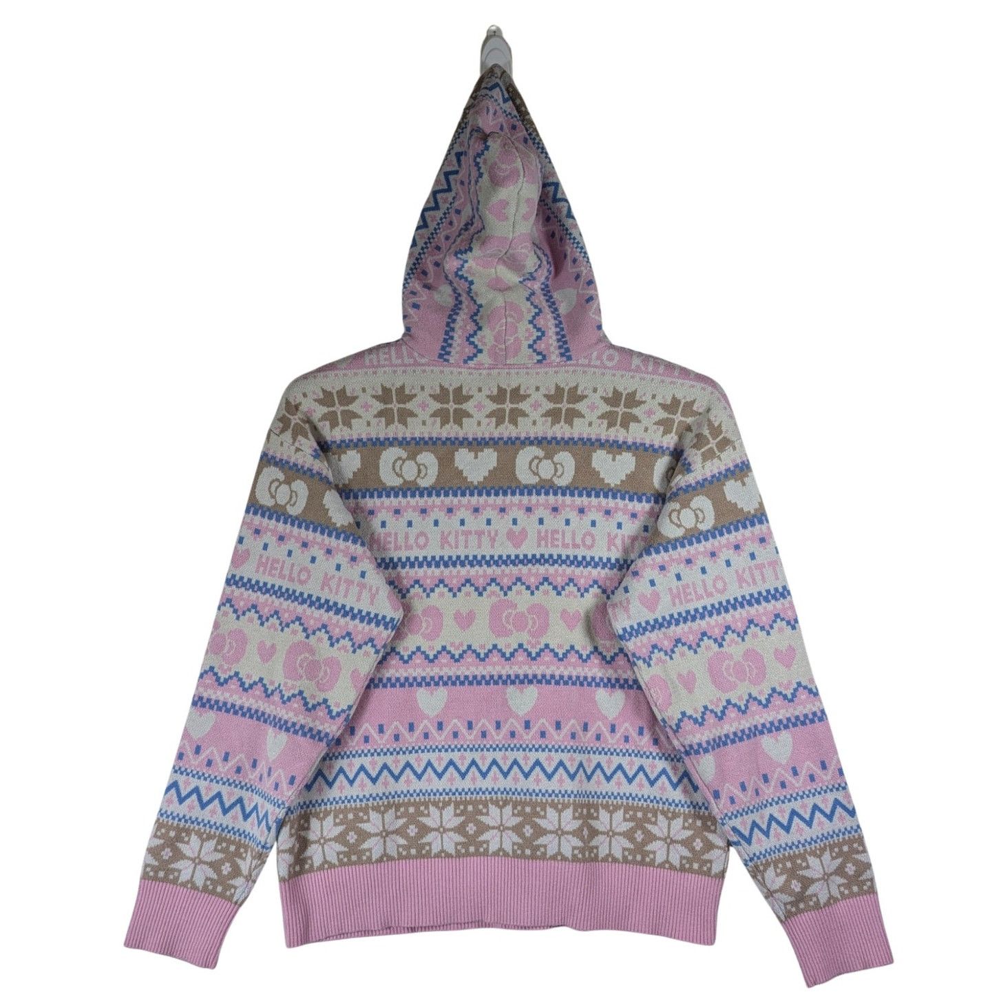 Forever 21 Hello Kitty x Forever 21 Holiday Fair Isle Hoodie Rare Small Size S / US 4 / IT 40 - 3 Thumbnail