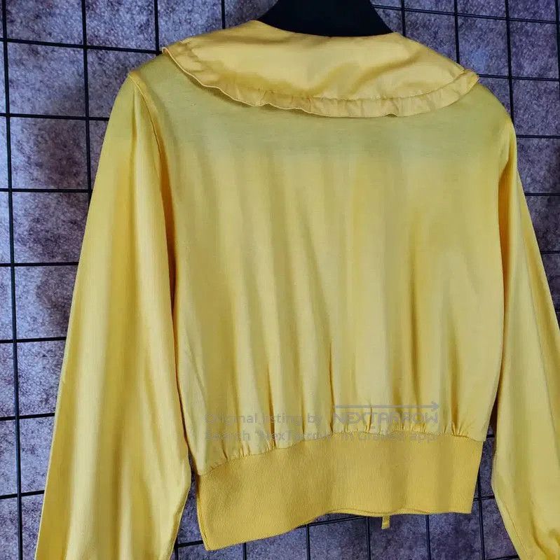 Dior Dior Yellow Cotton Logo Long Sleeve Top . Size M / US 6-8 / IT 42-44 - 5 Thumbnail