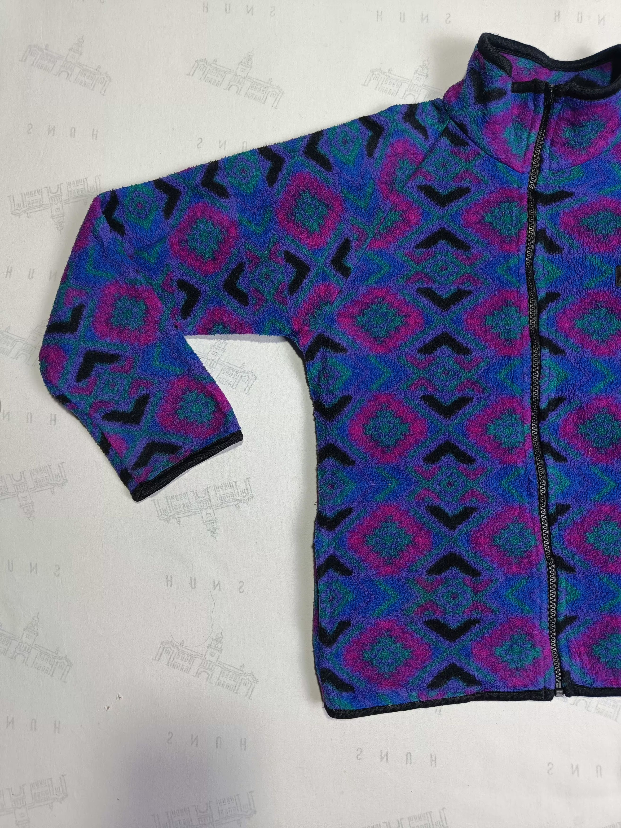 Rei Vtg 90s Rei Polartec Geometric Aztec Print Size US XXS / EU 40 - 4 Thumbnail
