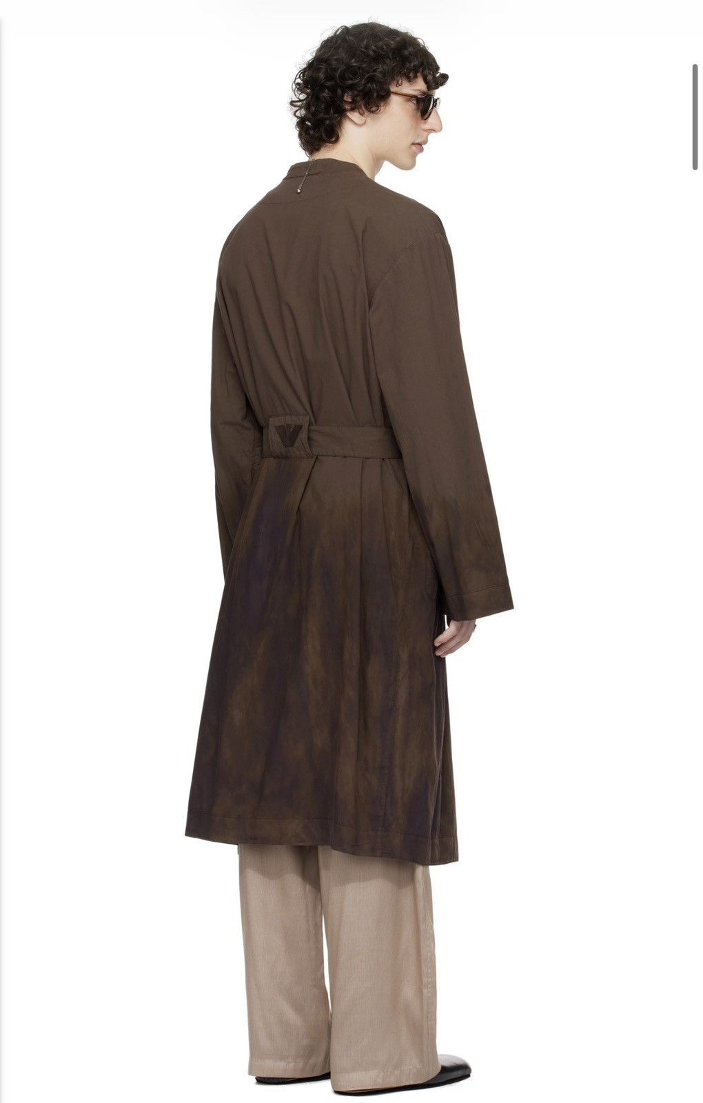 Emporio Armani × Our Legacy Overdyed Toga Brown Robe Coat Jacket Size US M / EU 48-50 / 2 - 7 Thumbnail