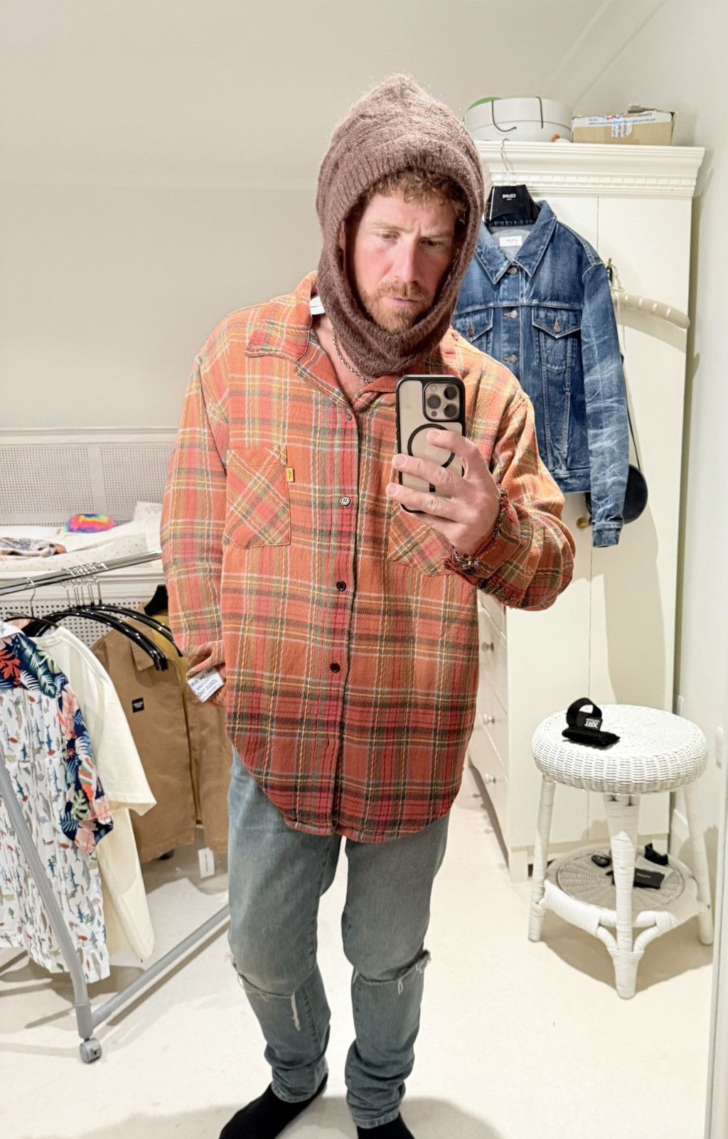 Gallery Dept. Gallery Dept Marley Distressed Checked Cotton-Flannel Shirt Size US XL / EU 56 / 4 - 21 Thumbnail