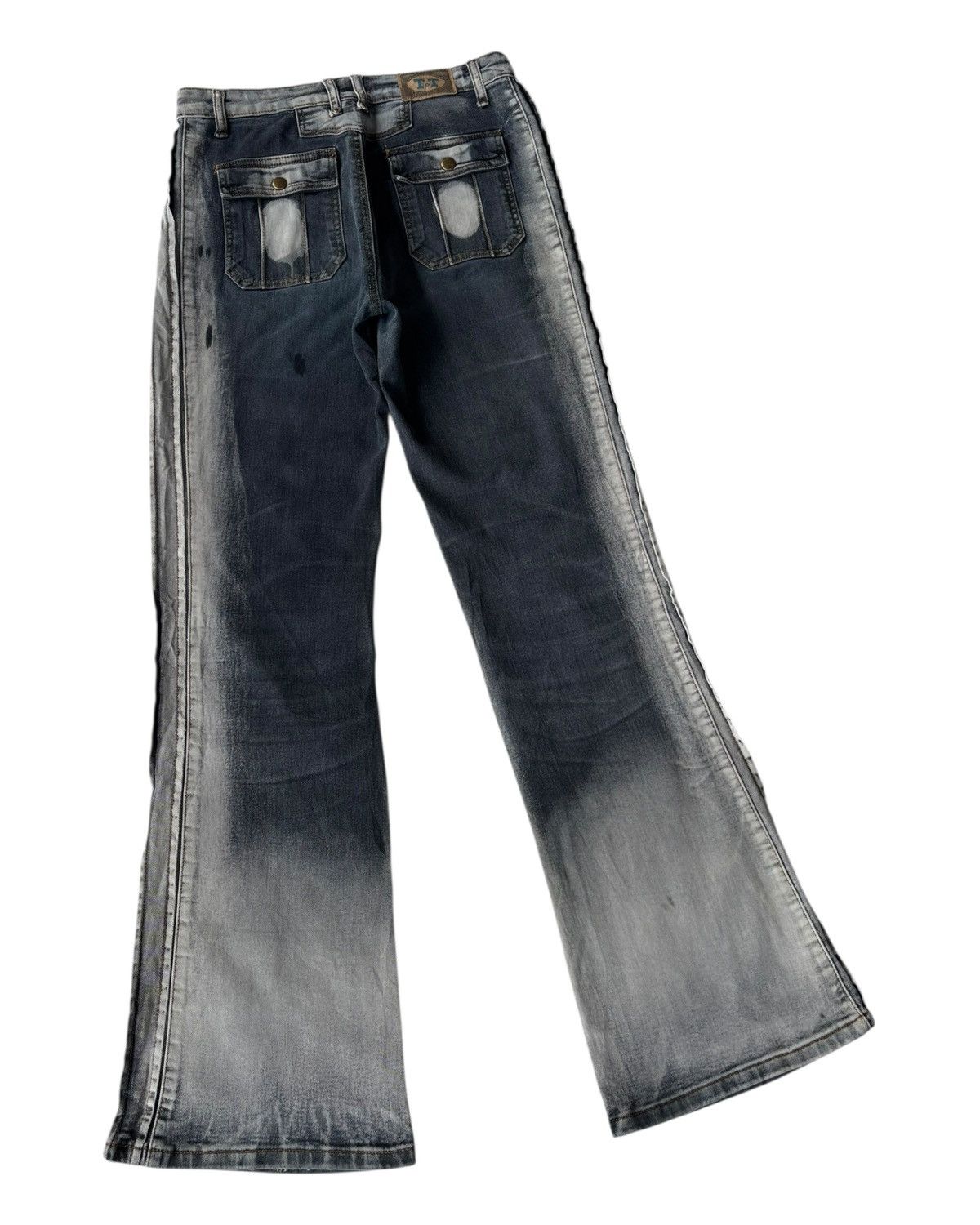 Tornado Mart 💥FLARE💥T&T FLARED JEANS BOOTCUT TWO TONE DENIM Size US 28 / EU 44 - 8 Thumbnail