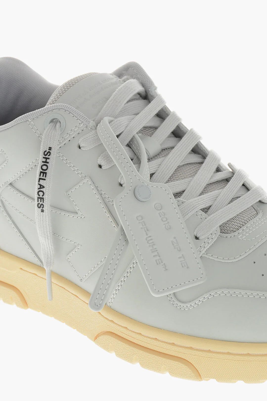 Off-White og1mm0426 Leather Low-Top Sneakers in Grey Size US 12 / EU 45 - 4 Thumbnail