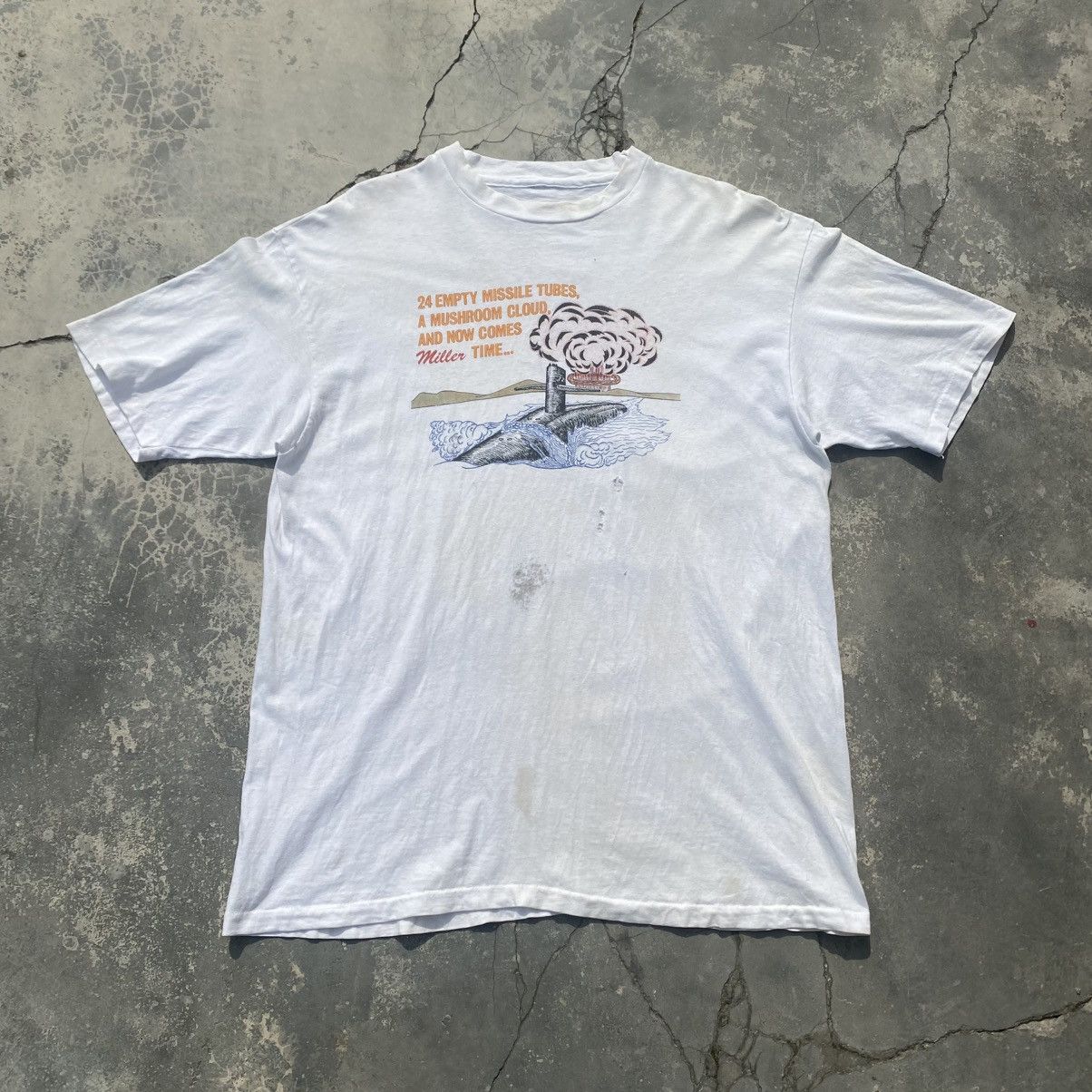 Vintage 1990s MILLER TIME tee Size US L / EU 52-54 / 3 - 2 Thumbnail