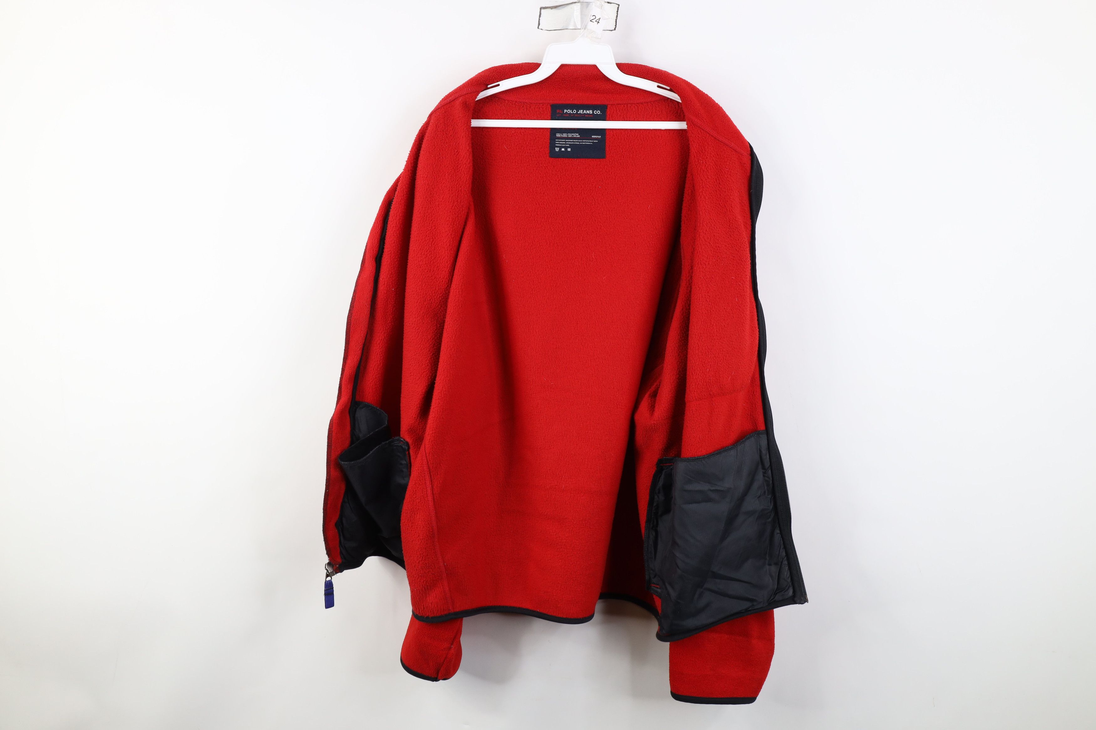 Ralph Lauren Vintage 90s Ralph Lauren Elbow Patch Fleece Full Zip Jacket Size US XL / EU 56 / 4 - 11 Thumbnail