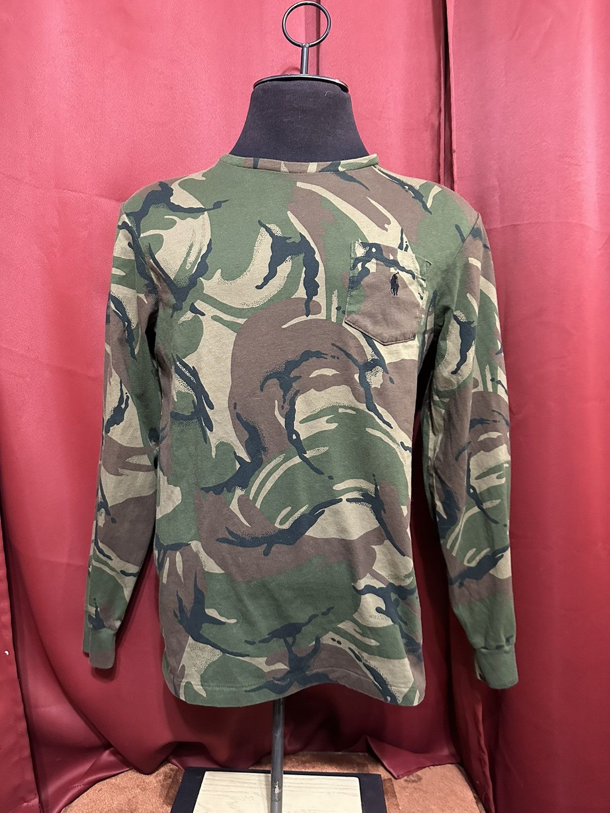 Polo Ralph Lauren × Ralph Lauren Ralph Lauren Polo Shirt Long Sleeve Camouflage Pocket Tee Size US M / EU 48-50 / 2 - 1 Thumbnail