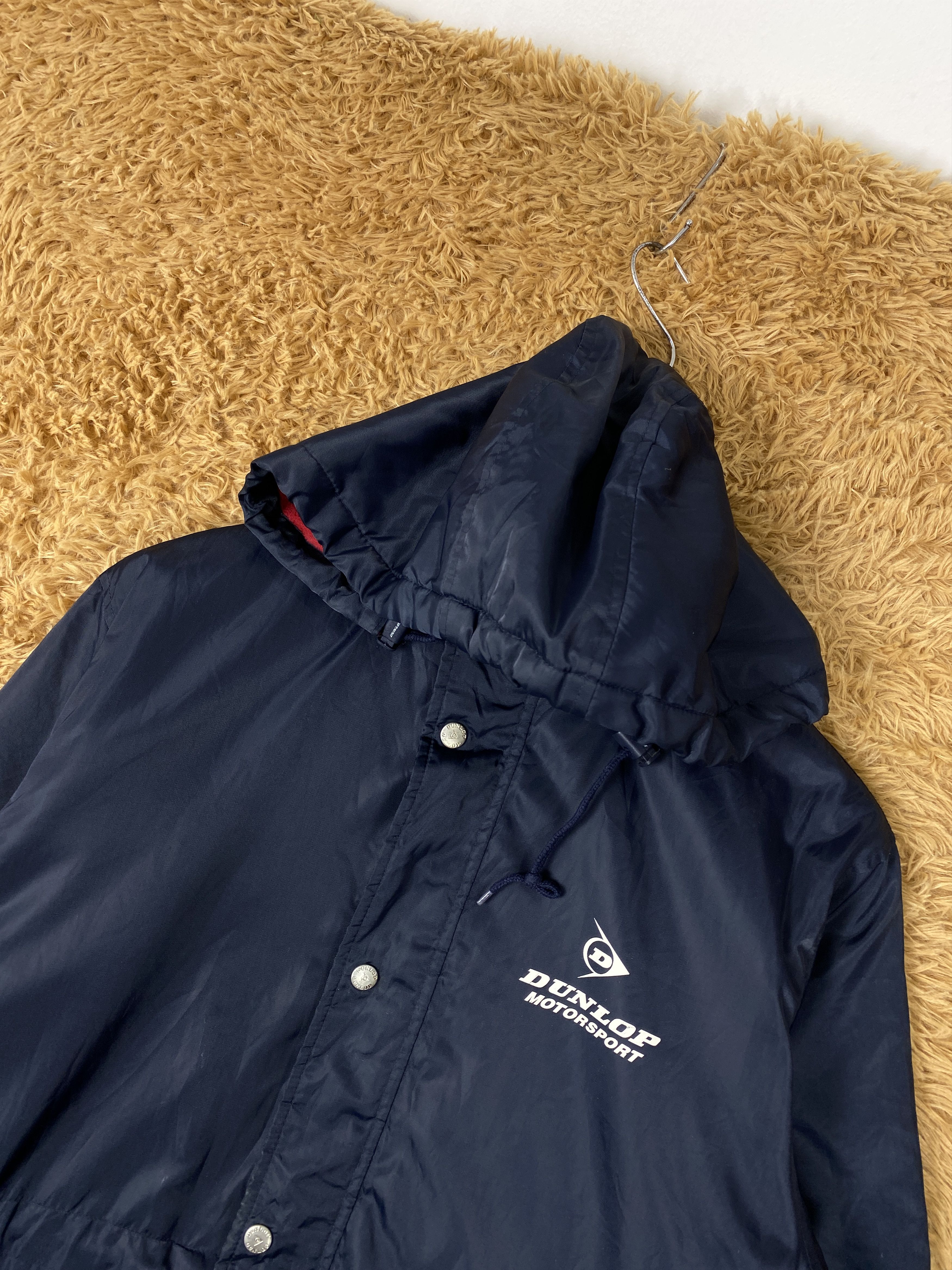Dunlop Vintage Dunlop Motorsport Hoodie Fleece Lining Jacket J1985 Size US S / EU 44-46 / 1 - 2 Thumbnail