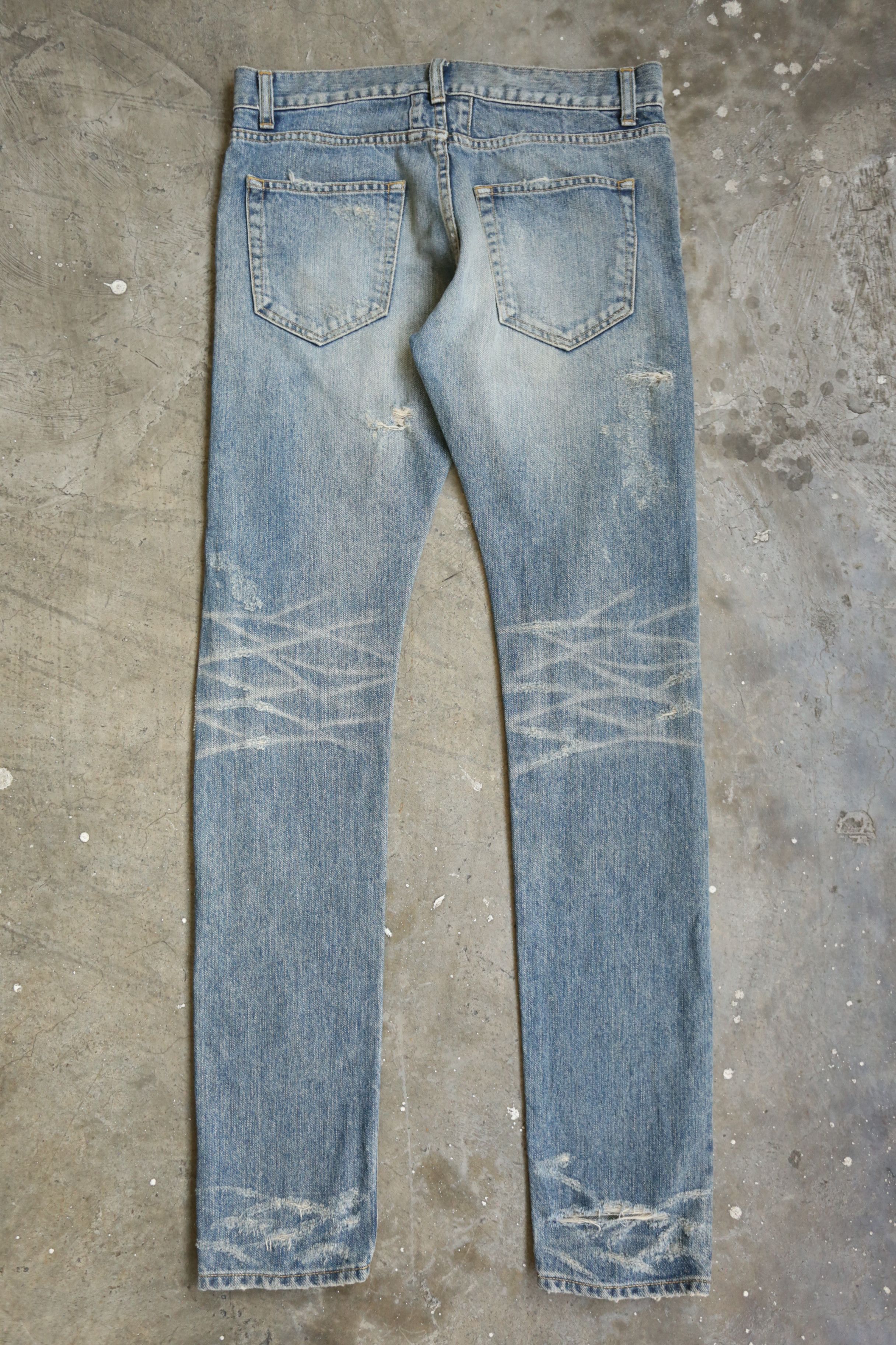 Saint Laurent Paris SLP - Hedi Slimane - F/W 13 - D02 Crash Denim Jean Size US 30 / EU 46 - 3 Thumbnail
