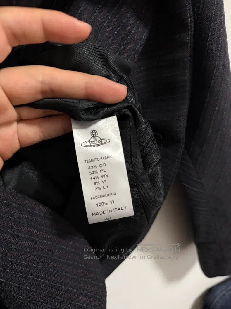 Vivienne Westwood Vivienne Westwood Dark Patterned Striped Lapel Blazer Jack Size M / US 6-8 / IT 42-44 - 6 Thumbnail