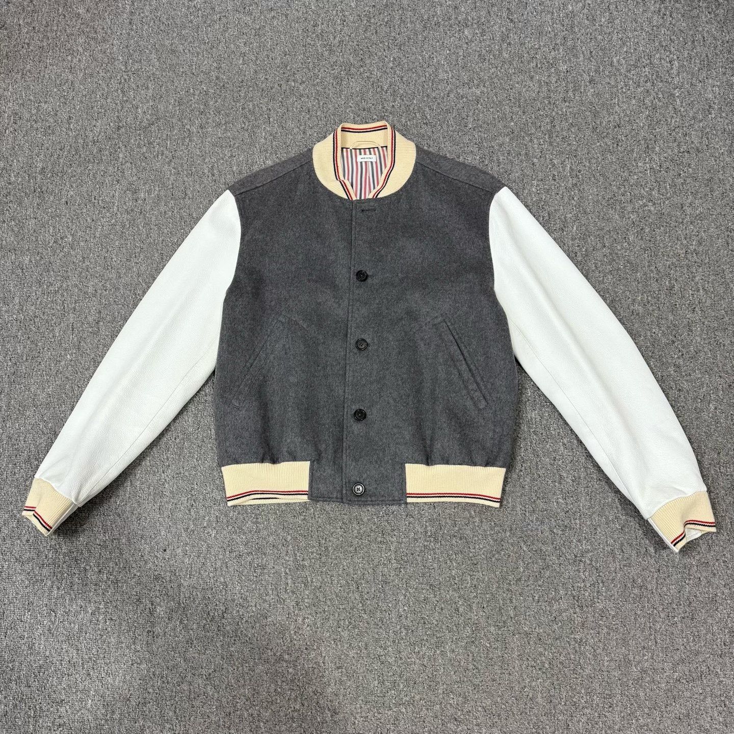 Thom Browne Thom Browne TB Gray White Sleeve Jacket Size US S / EU 44-46 / 1 - 1 Thumbnail