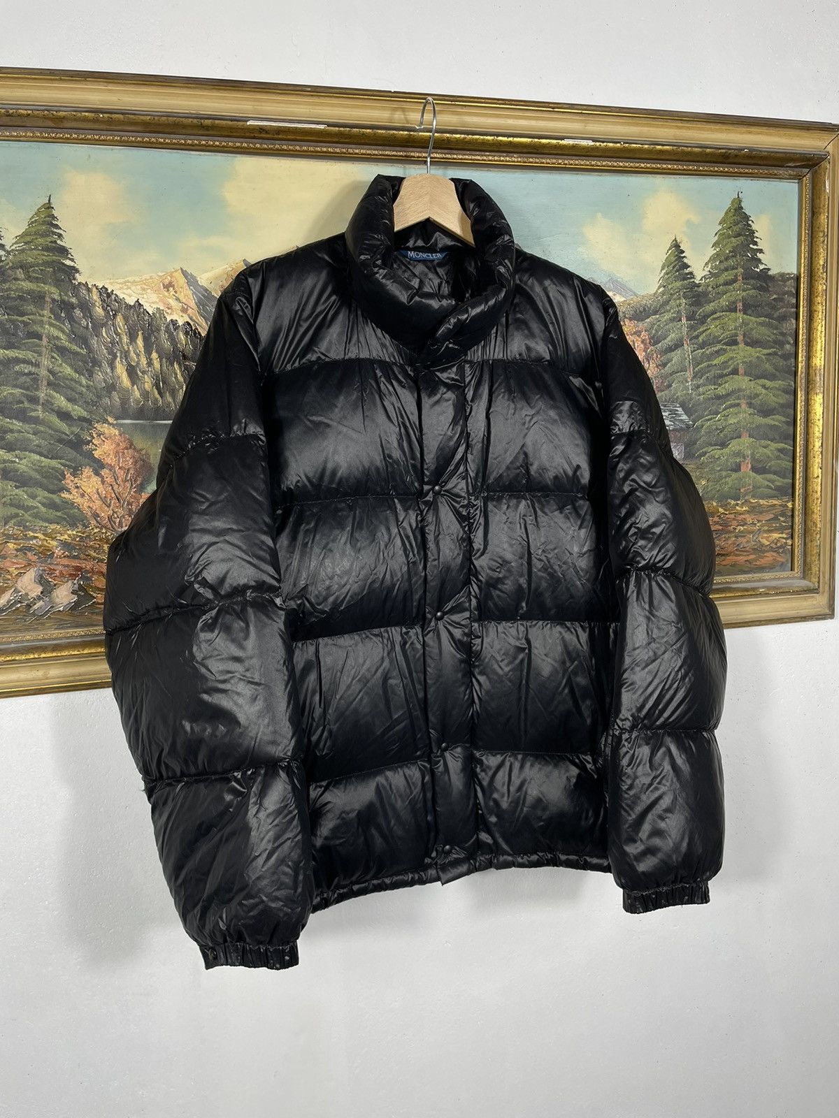 Designer × Moncler Moncler Grenoble Giubbotto Black Puffer Hoodie Shiny Drill Size US M / EU 48-50 / 2 - 2 Thumbnail