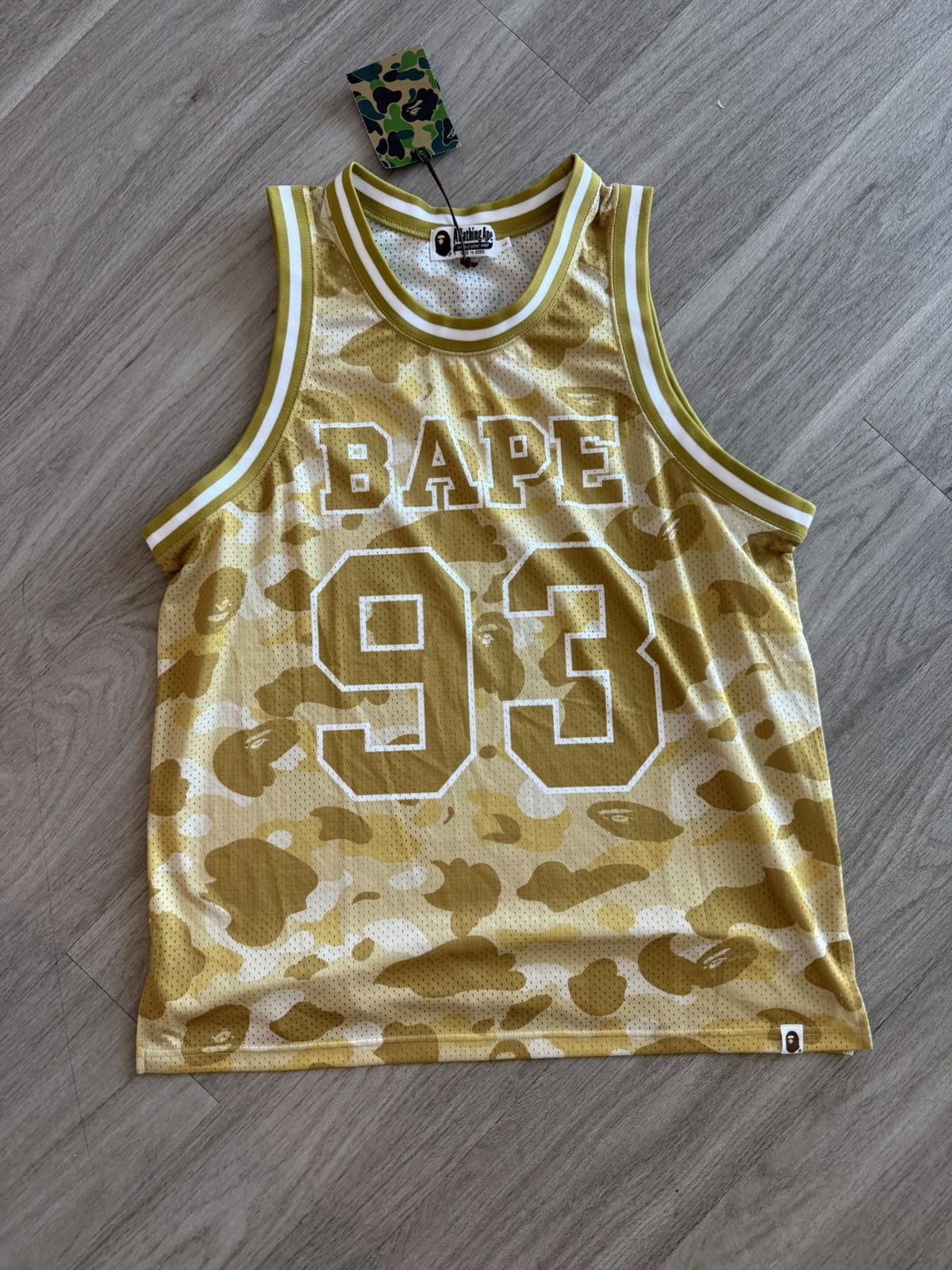 Bape Bape yellow camo basketball jersey Size US L / EU 52-54 / 3 - 1 Thumbnail