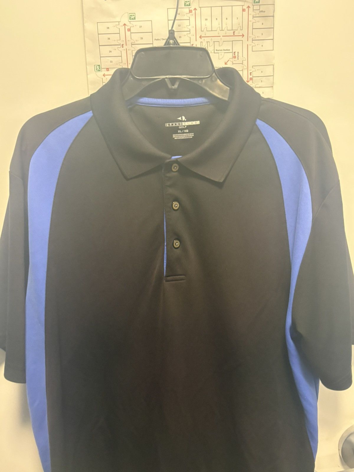 Other Grand Slam Golf Polo Shirt Black Blue XL 100% Polyester Size US XL / EU 56 / 4 - 5 Thumbnail