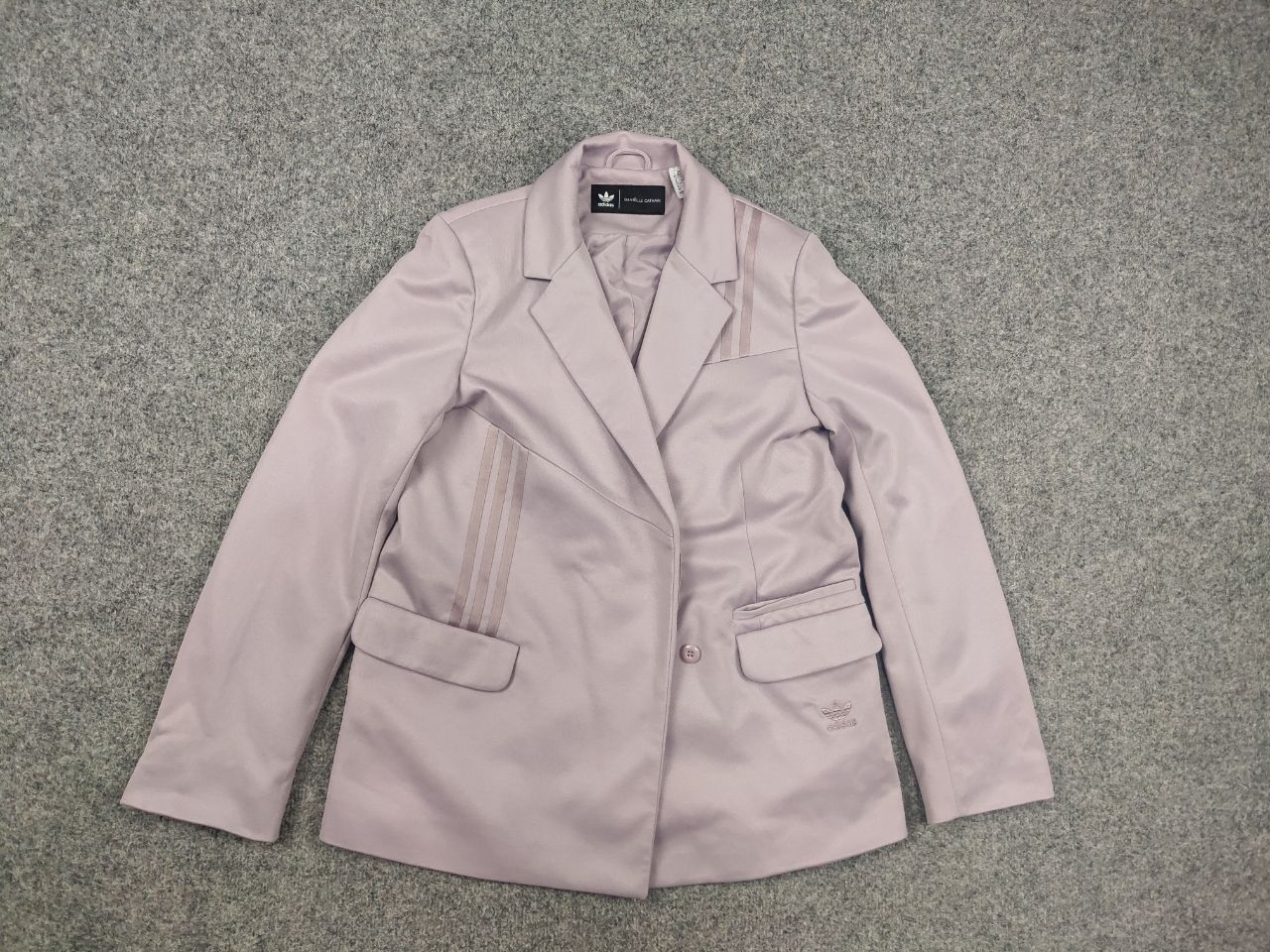 Adidas Danielle Cathari lavender asymmetric Blazer jacket