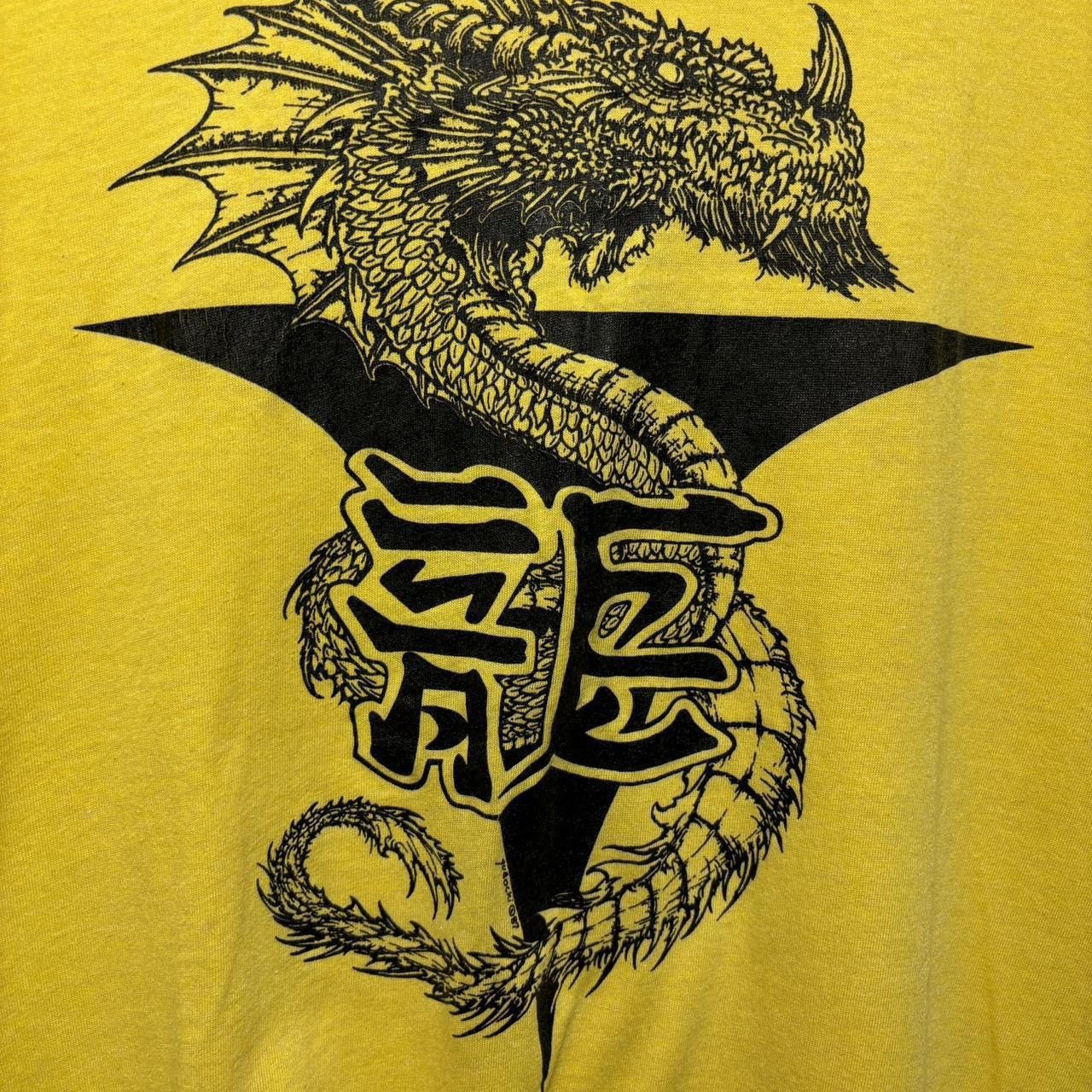 Vintage Vintage 80s Yellow Chinese Dragon T-Shirt Size US XL / EU 56 / 4 - 2 Thumbnail