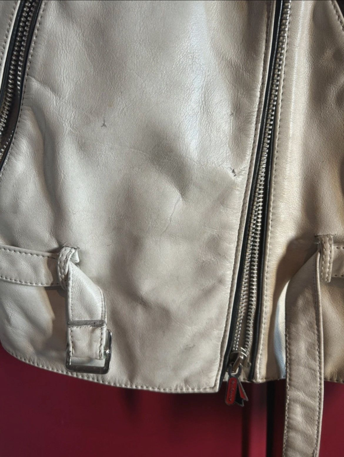 Hein Gericke White leather biker jacket Size S / US 4 / IT 40 - 4 Thumbnail