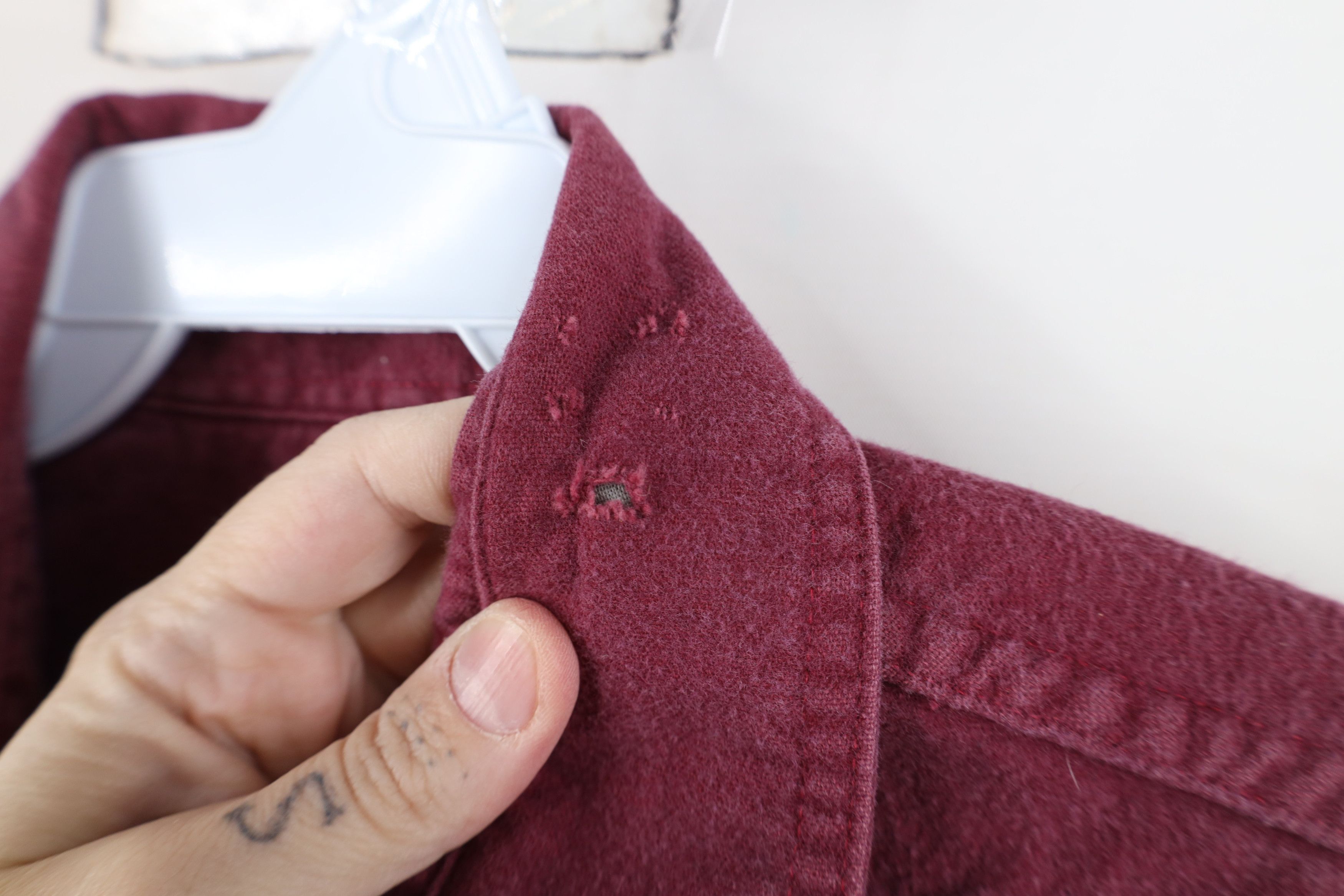 Timberland Vintage 90s Timberland Chamois Cloth Button Shirt Red Size US M / EU 48-50 / 2 - 6 Thumbnail
