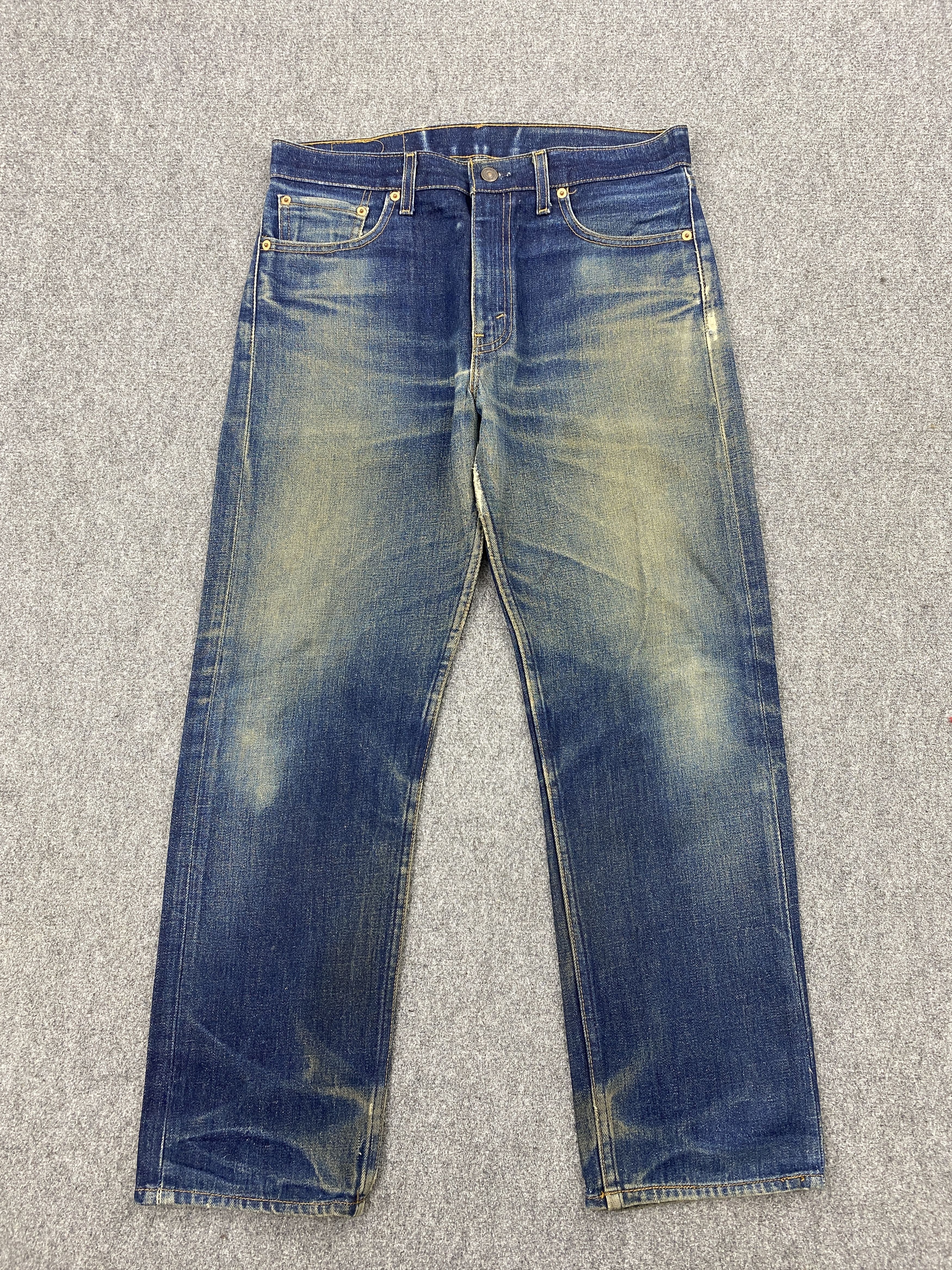 image of Levis x Vintage Rusty Vintage Levi's 505 Faded Blue Jeans in Blue Denim, Men's (Size 33)