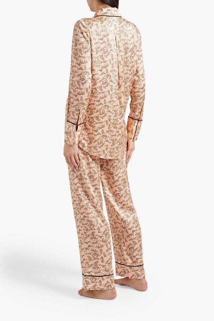 Agent Provocateur AGENT PROVOCATEUR Catalyna printed silk-satin pajama pants Size 24" / US 00 / IT 34 - 3 Thumbnail