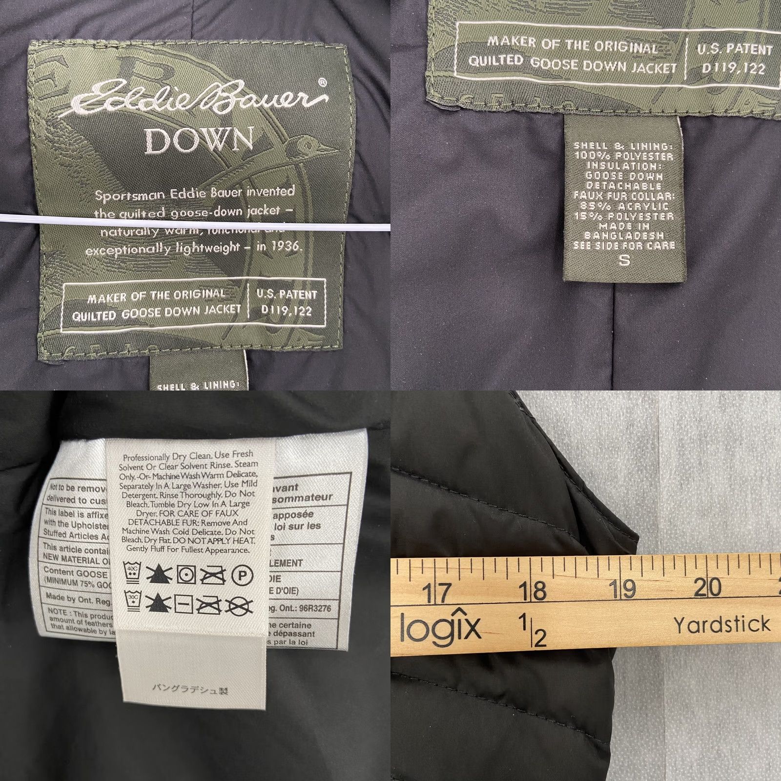 Eddie Bauer Eddie Bauer Jacket Womens Small Black Quilted Goose Down Coat Long Hooded Ladies Size S / US 4 / IT 40 - 8 Thumbnail