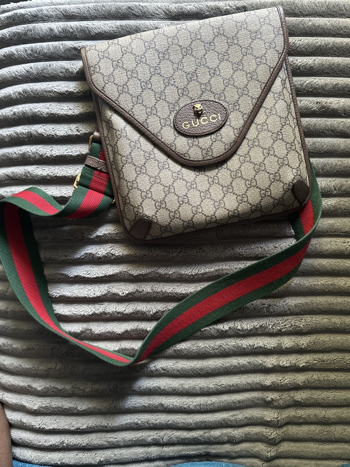 Gucci GUCCI Monogram leather messenger Folding w/ Tiger Head 2021 Size ONE SIZE - 1 Thumbnail