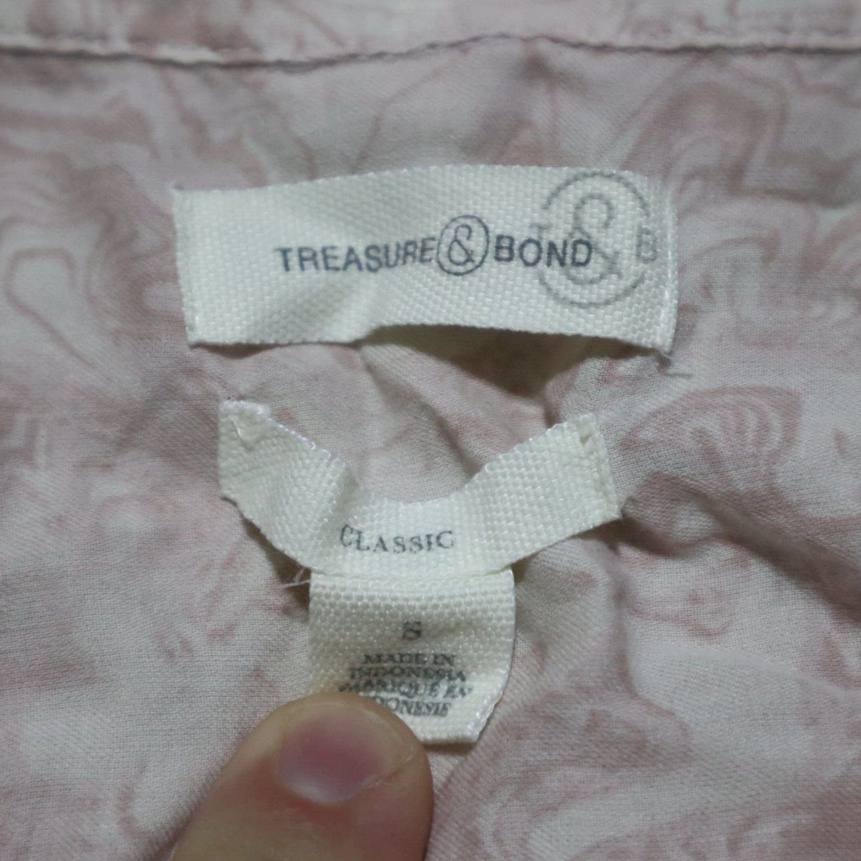 Treasure & Bond Treasure & Bond Shirt Womens Small Pink Lightweight Button-Up Adult Small Size S / US 4 / IT 40 - 3 Thumbnail