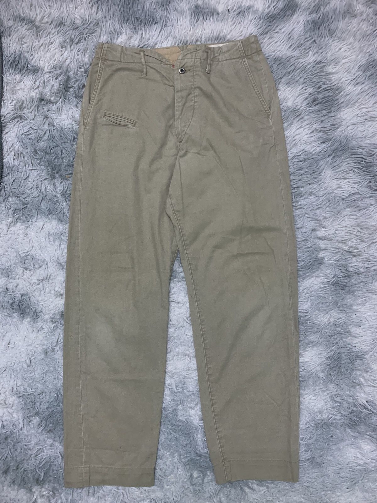 Kapital 90s KAPITAL BUCKLE BACK CHINO PANT RARE DESIGN Size US 30 / EU 46 - 1 Thumbnail