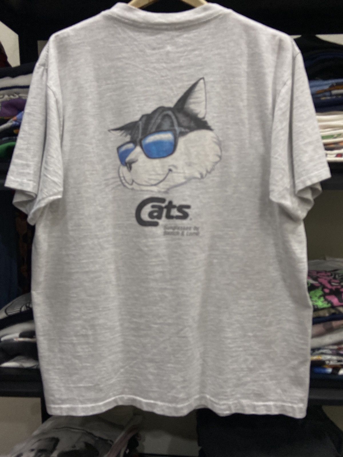 Bausch & Lomb × RayBan Vintage 90s RayBan Cats Bausch & Lomb Sunglasses T-Shirt Size US XL / EU 56 / 4 - 1 Thumbnail
